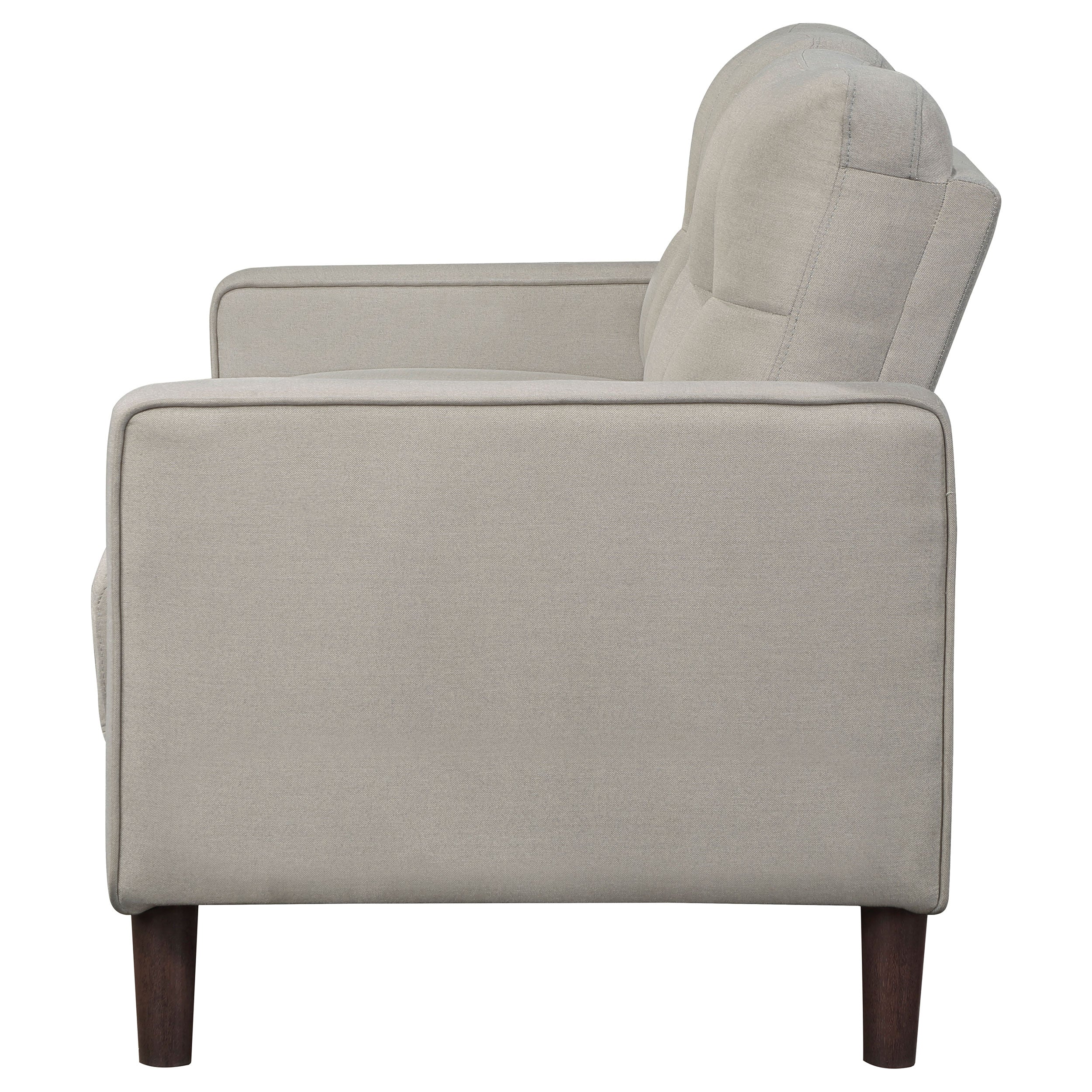 Bowen Upholstered Track Arm Tufted Loveseat Beige — view 5