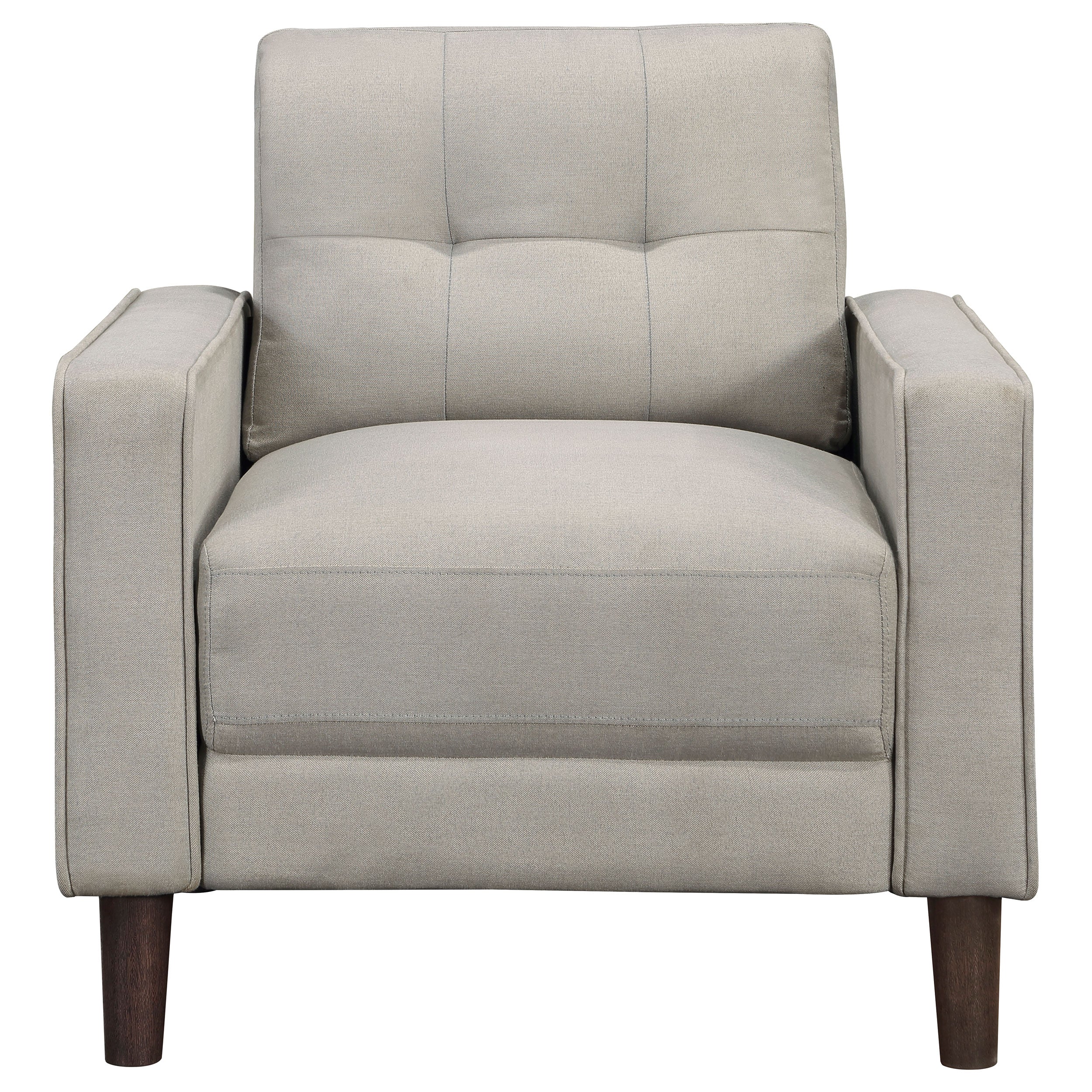 Bowen Upholstered Track Arm Tufted Accent Chair Beige — view 3