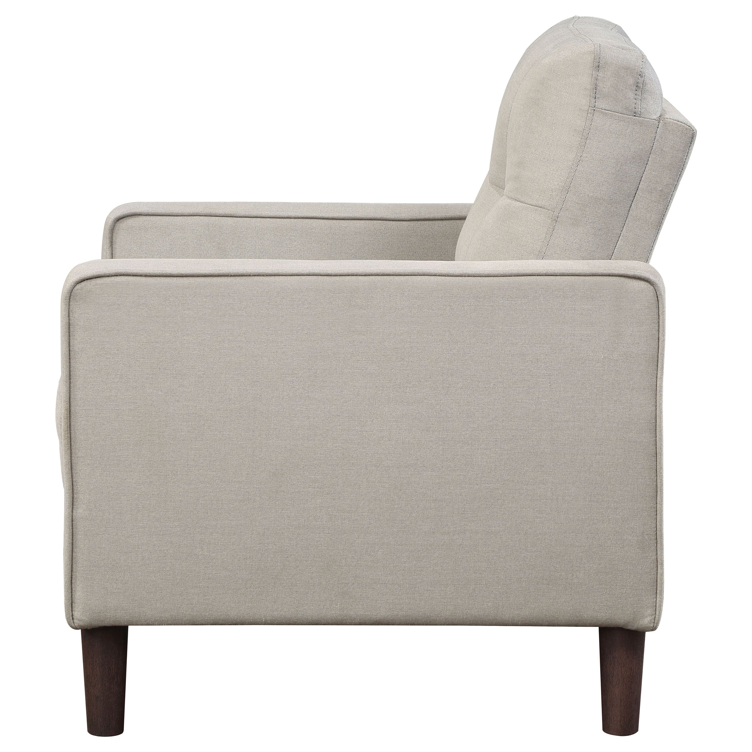 Bowen Upholstered Track Arm Tufted Accent Chair Beige — view 5