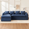 Sofa Deep Seat Sofa 3 Seater For Living Room Oversized Comfy Sofa L - Shape Sofa Couch With Chaise Home Furniture Sleeper Sectional Sofa For Apartment, Office Left Hand Facing