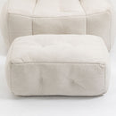 Modern Indoor Fluffy Bean Bag Chair With Memory Foam And Ottoman, Super Soft