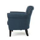 Elegant Club Chair With Nailhead Trim And Birch Wood Legs