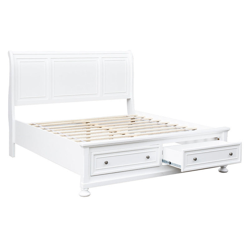Willow Ridge Queen Headboard (Sleigh) (White)