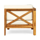 Brava - X Back 2 Seater Sectional Loveseat With Coffee Table