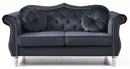 Stylish Flared Arm Loveseat