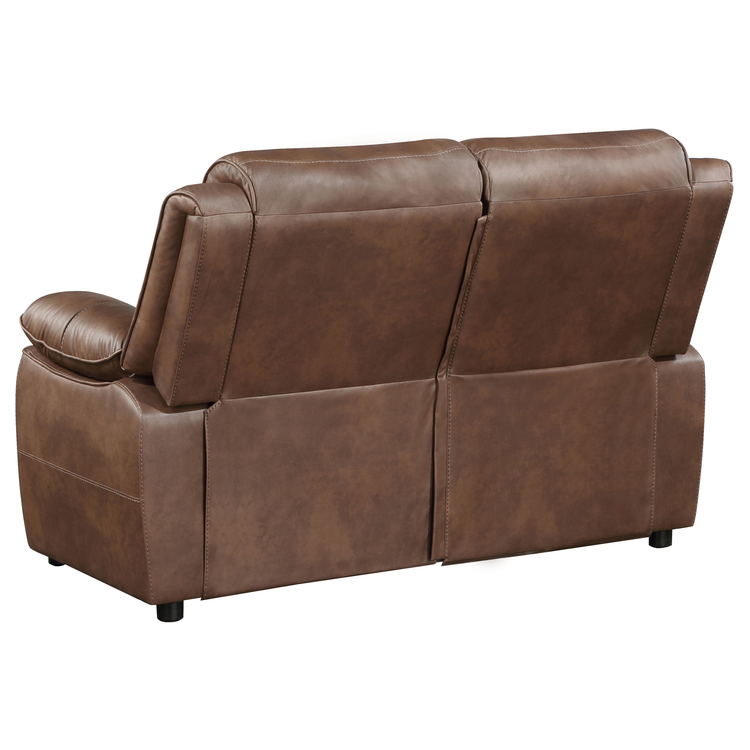 Ellington 2-piece Upholstered Padded Arm Sofa Set Dark Brown — view 9