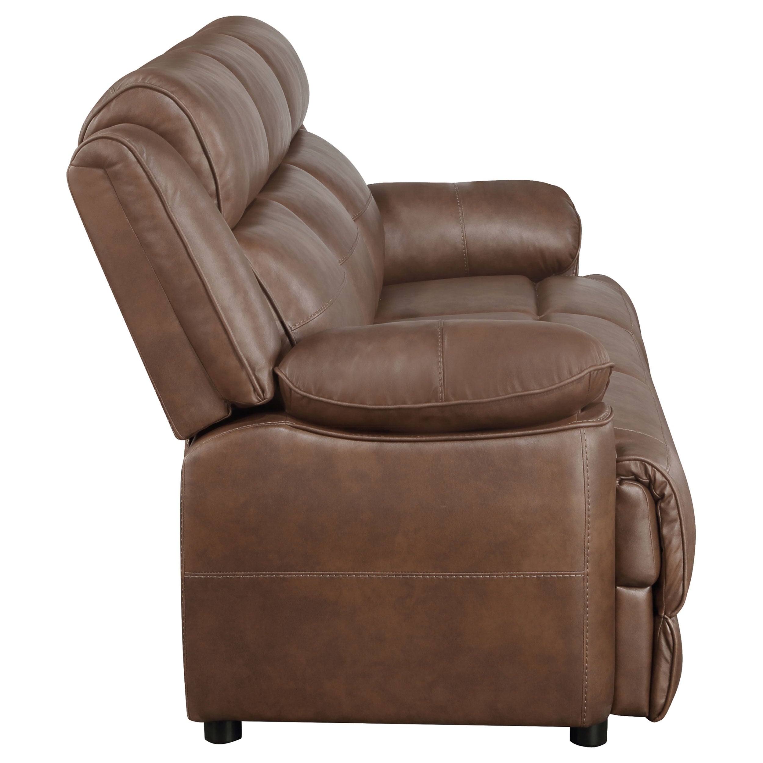 Ellington 3-piece Upholstered Padded Arm Sofa Set Dark Brown — view 6