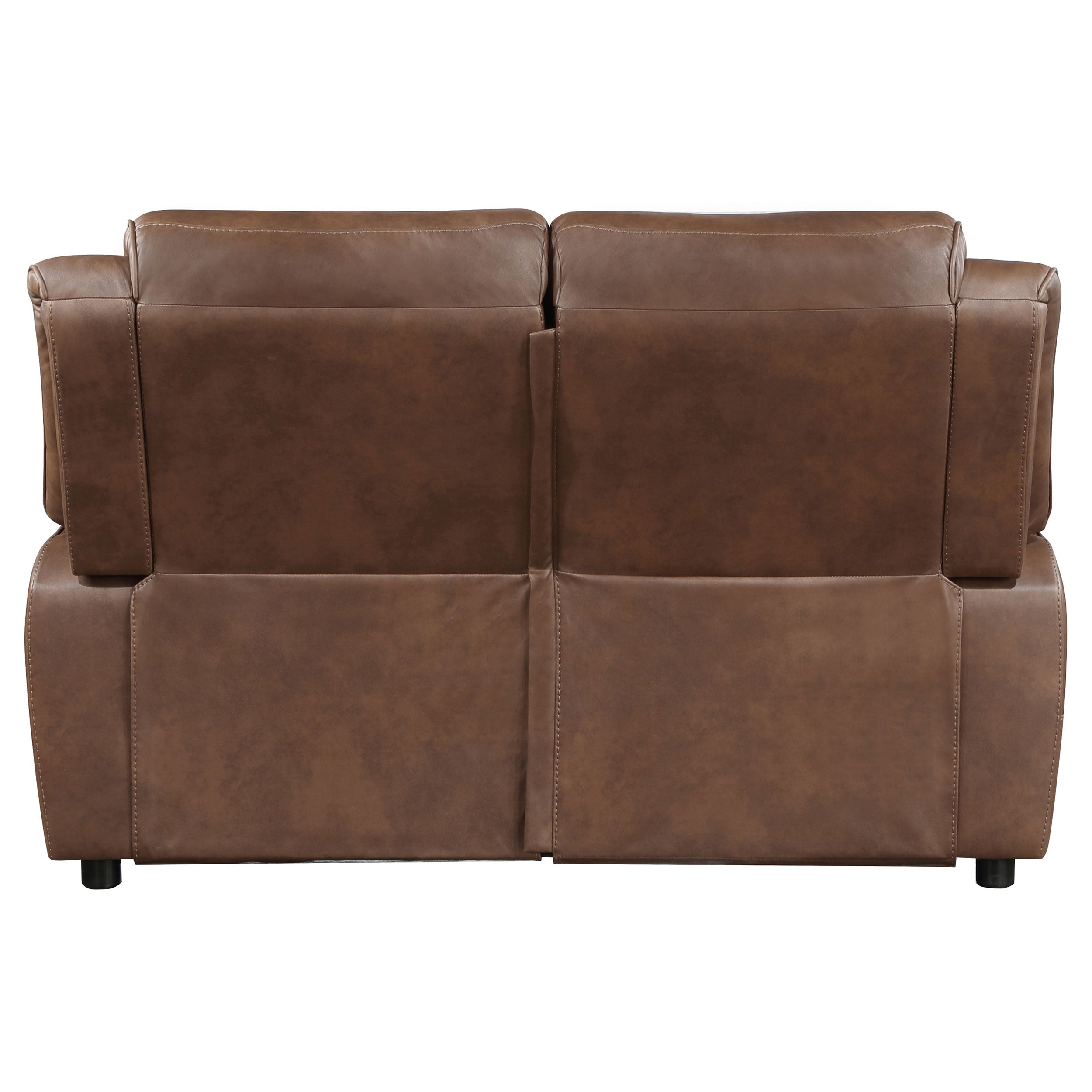 Ellington Upholstered Padded Arm Loveseat Dark Brown — view 7