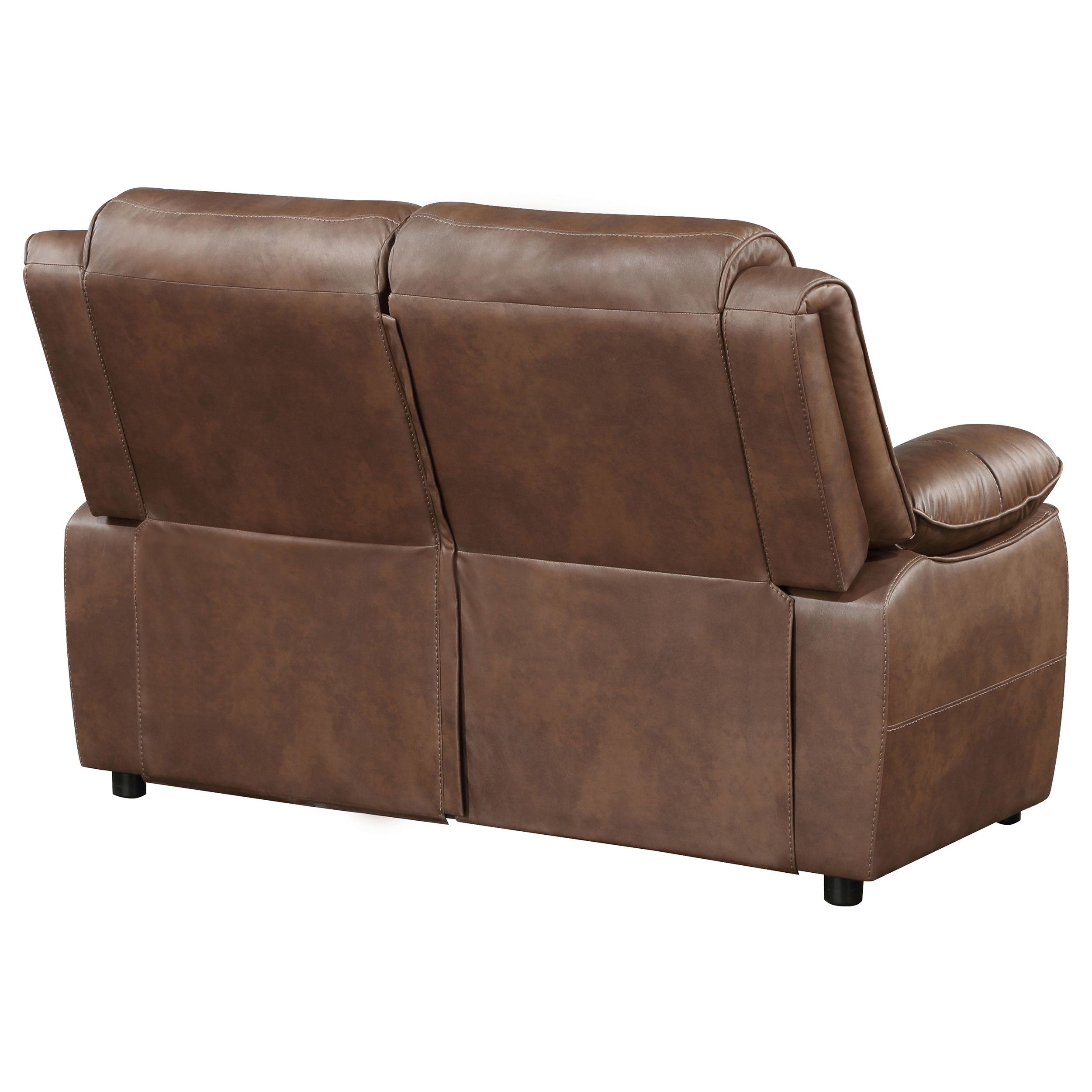 Ellington Upholstered Padded Arm Loveseat Dark Brown — view 8