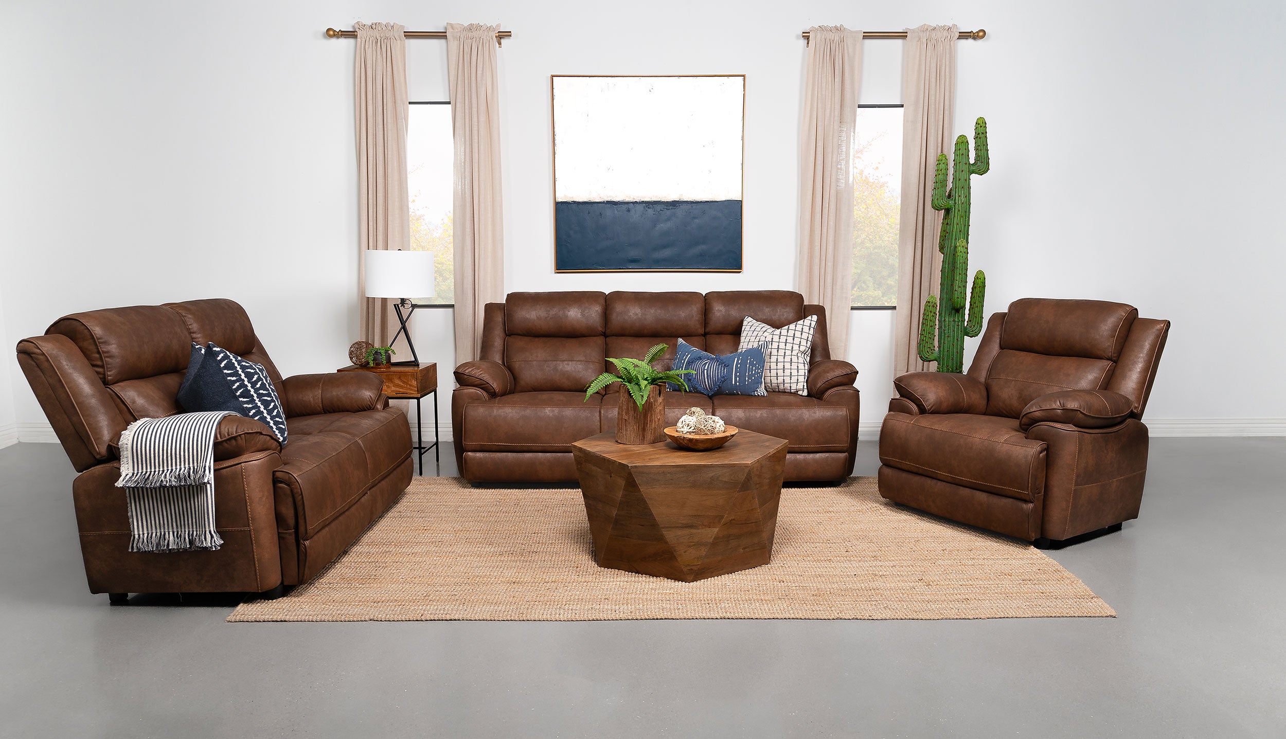 Ellington Upholstered Padded Arm Loveseat Dark Brown — view 12
