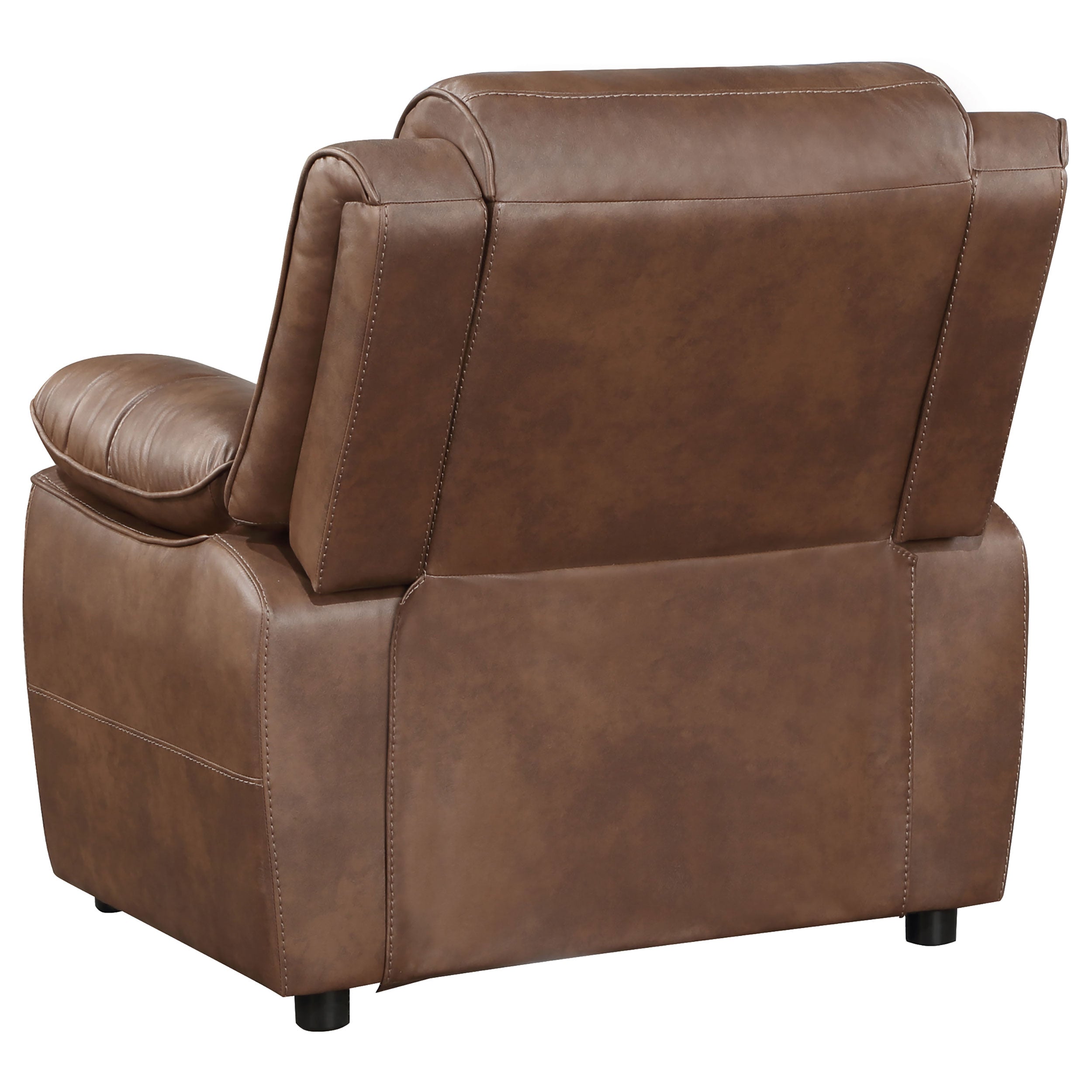 Ellington Upholstered Padded Arm Accent Chair Dark Brown — view 6