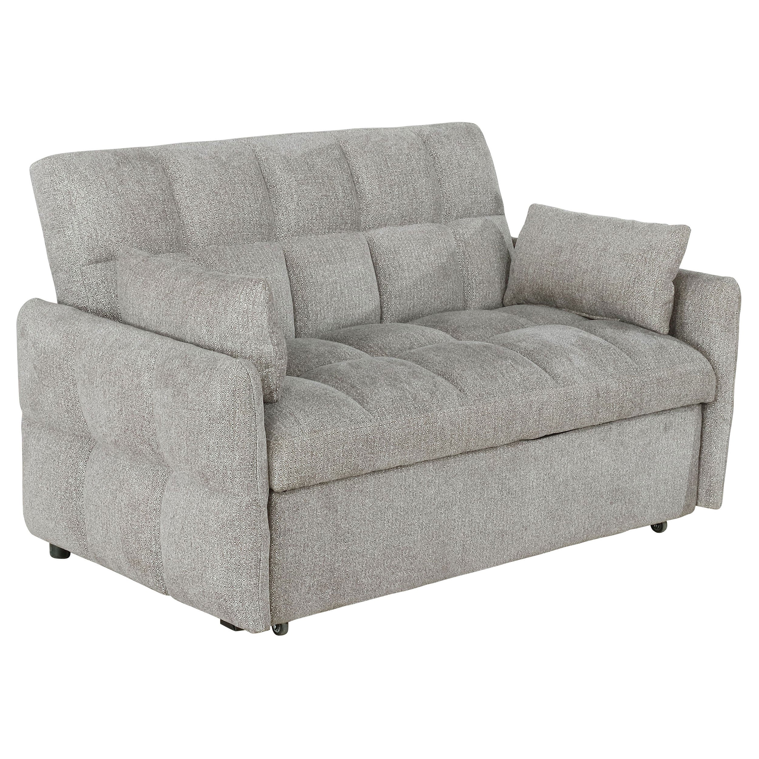 Cotswold Upholstered Convertible Sleeper Sofa Bed Light Grey — view 1