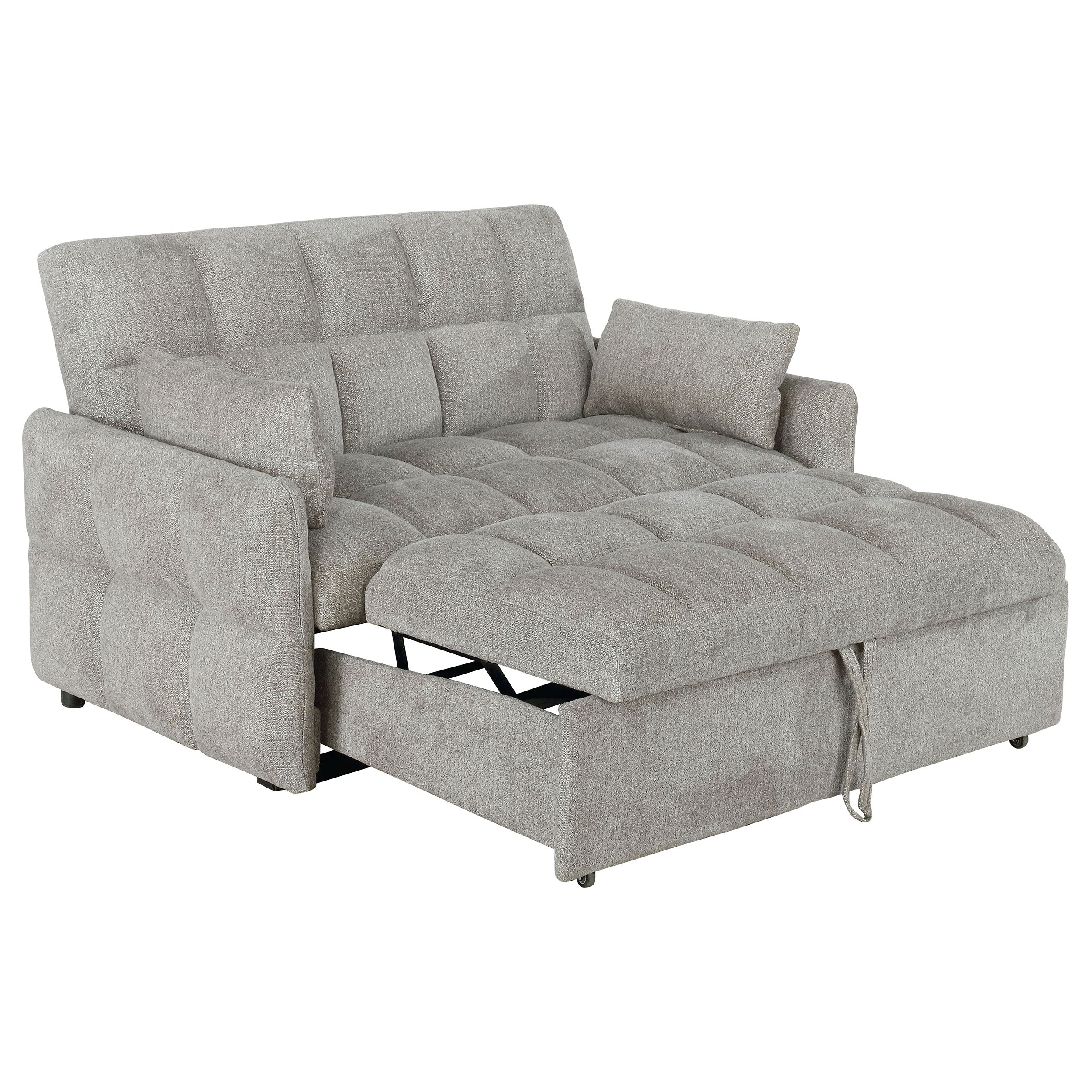 Cotswold Upholstered Convertible Sleeper Sofa Bed Light Grey — view 5