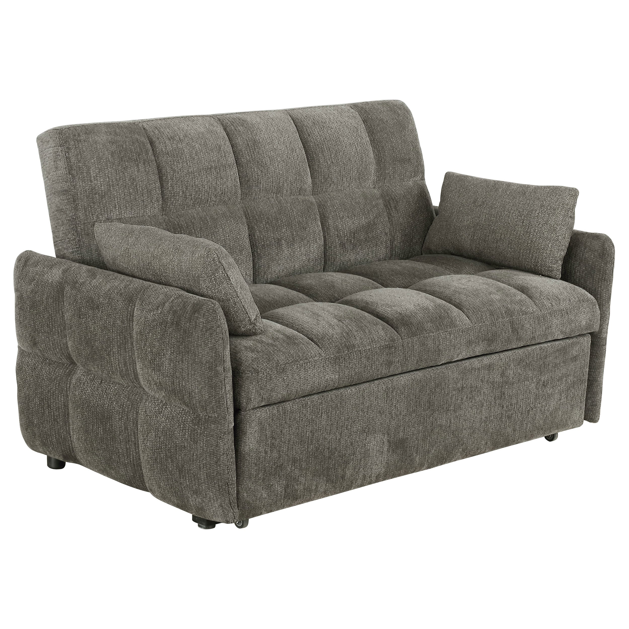 Cotswold Upholstered Convertible Sleeper Sofa Bed Dark Grey — view 1