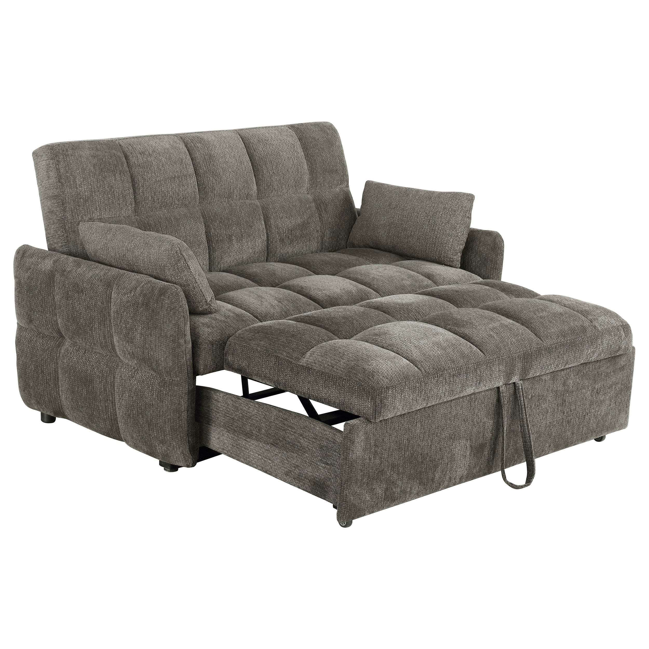 Cotswold Upholstered Convertible Sleeper Sofa Bed Dark Grey — view 5