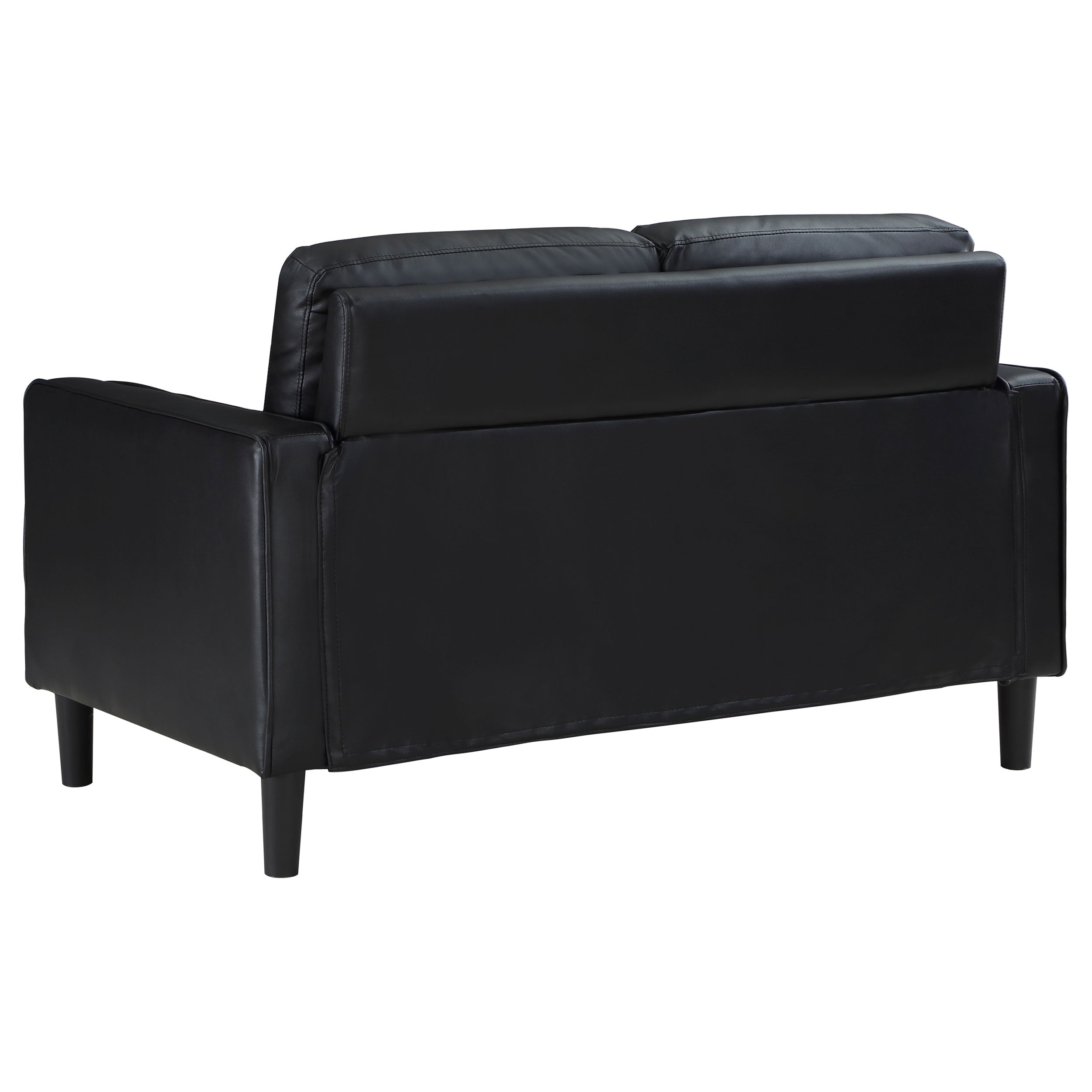 Ruth 3-piece Upholstered Track Arm Sofa Set Black — view 9