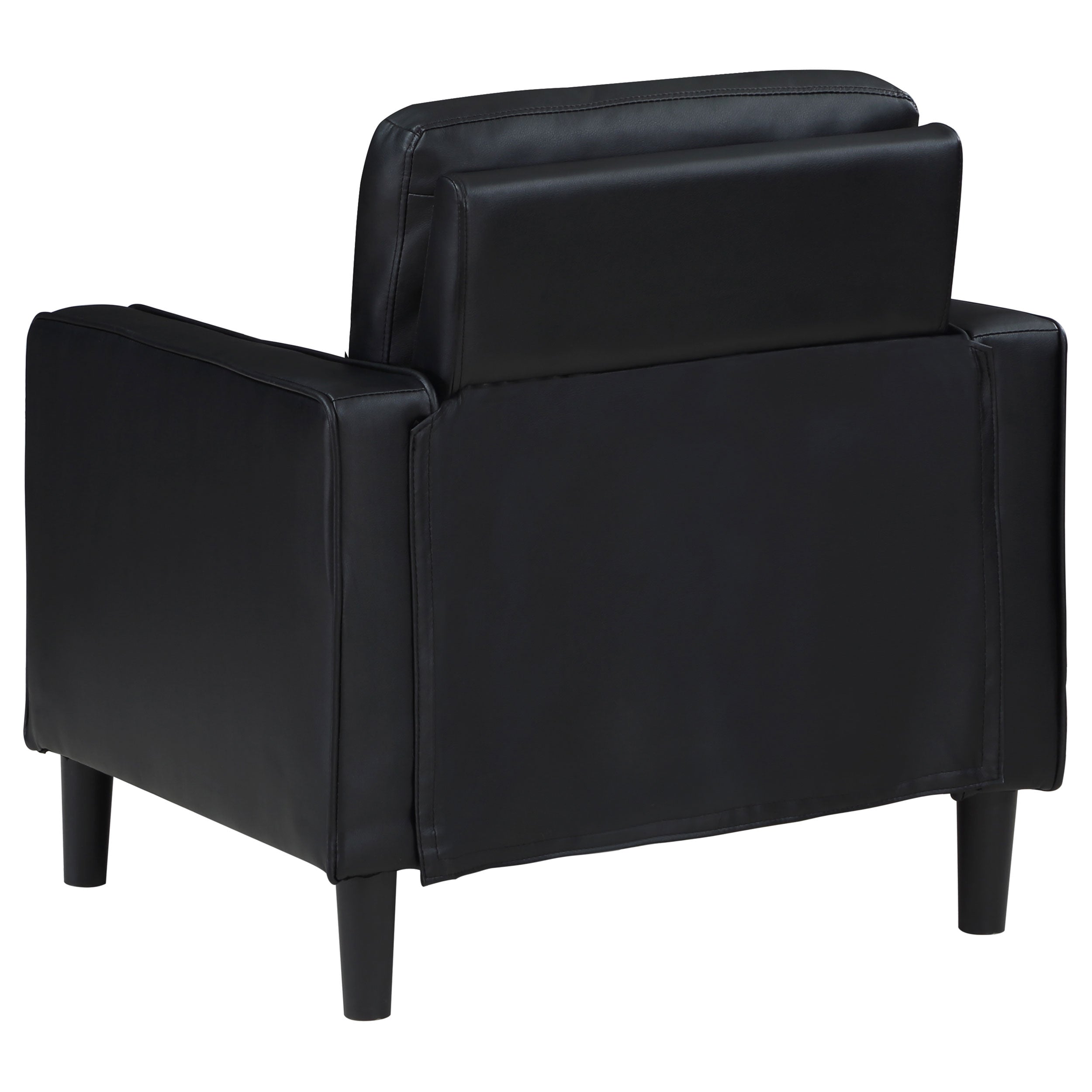 Ruth 3-piece Upholstered Track Arm Sofa Set Black — view 13