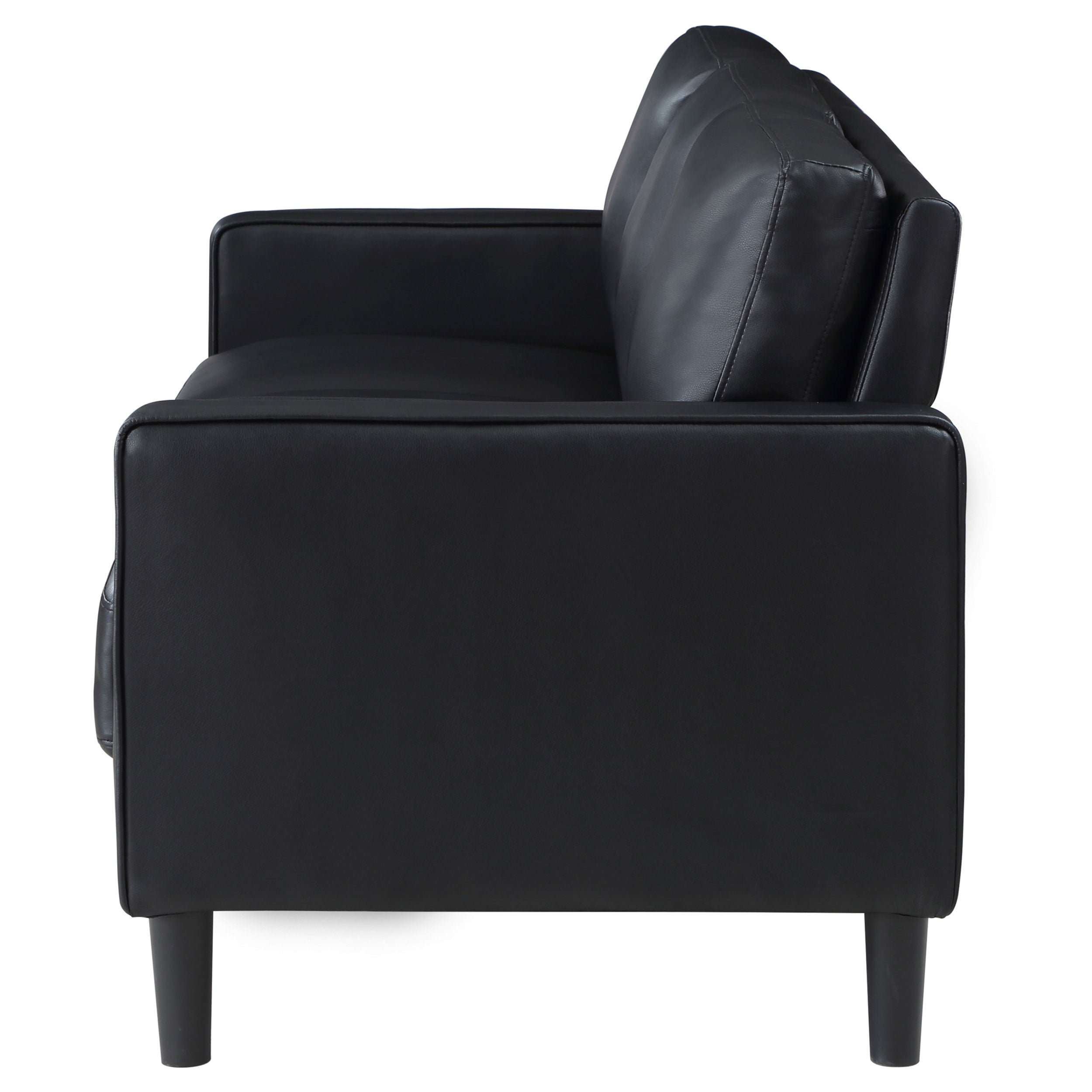 Ruth Upholstered Track Arm Sofa Black — view 5