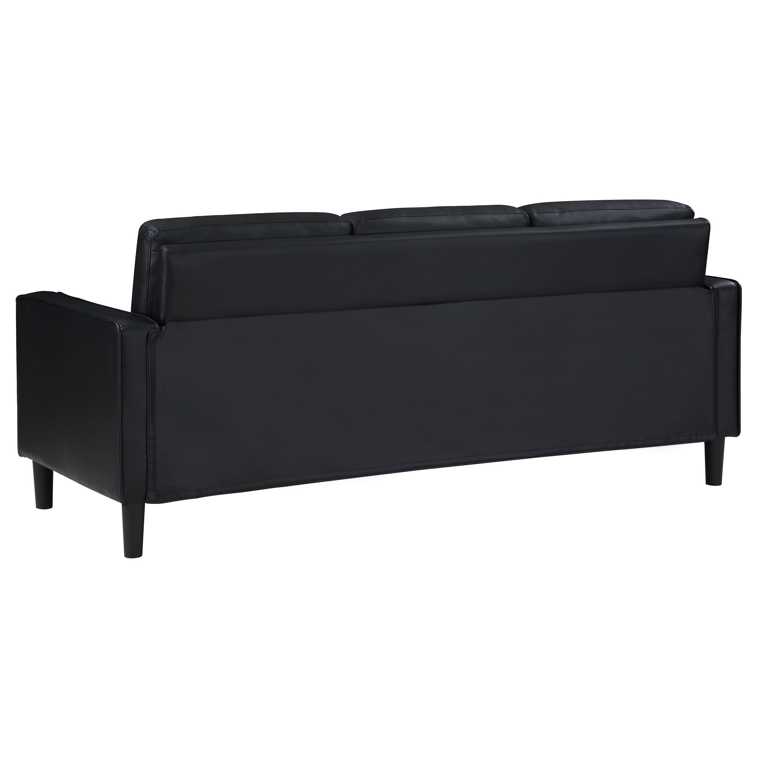 Ruth Upholstered Track Arm Sofa Black — view 6
