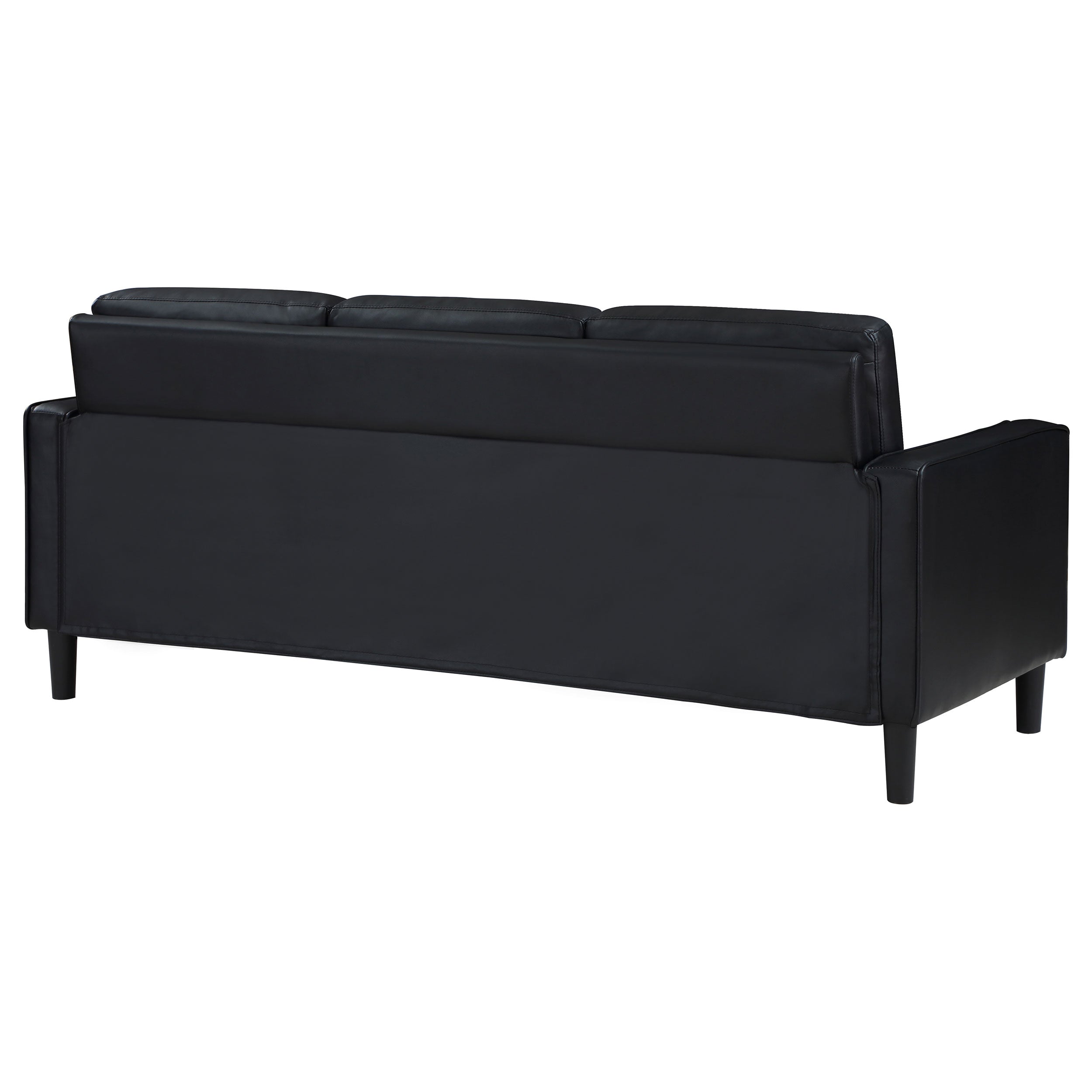 Ruth Upholstered Track Arm Sofa Black — view 7