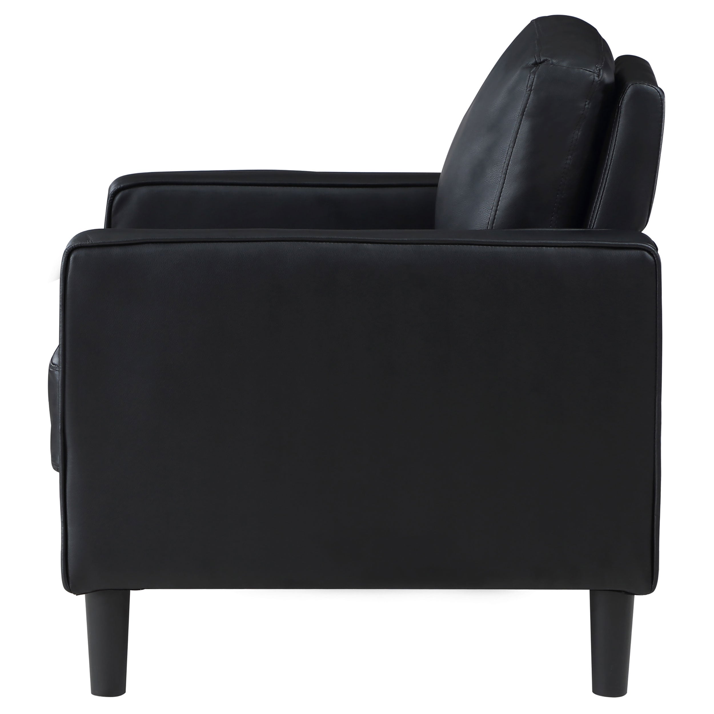 Ruth Upholstered Track Arm Accent Chair Black — view 5
