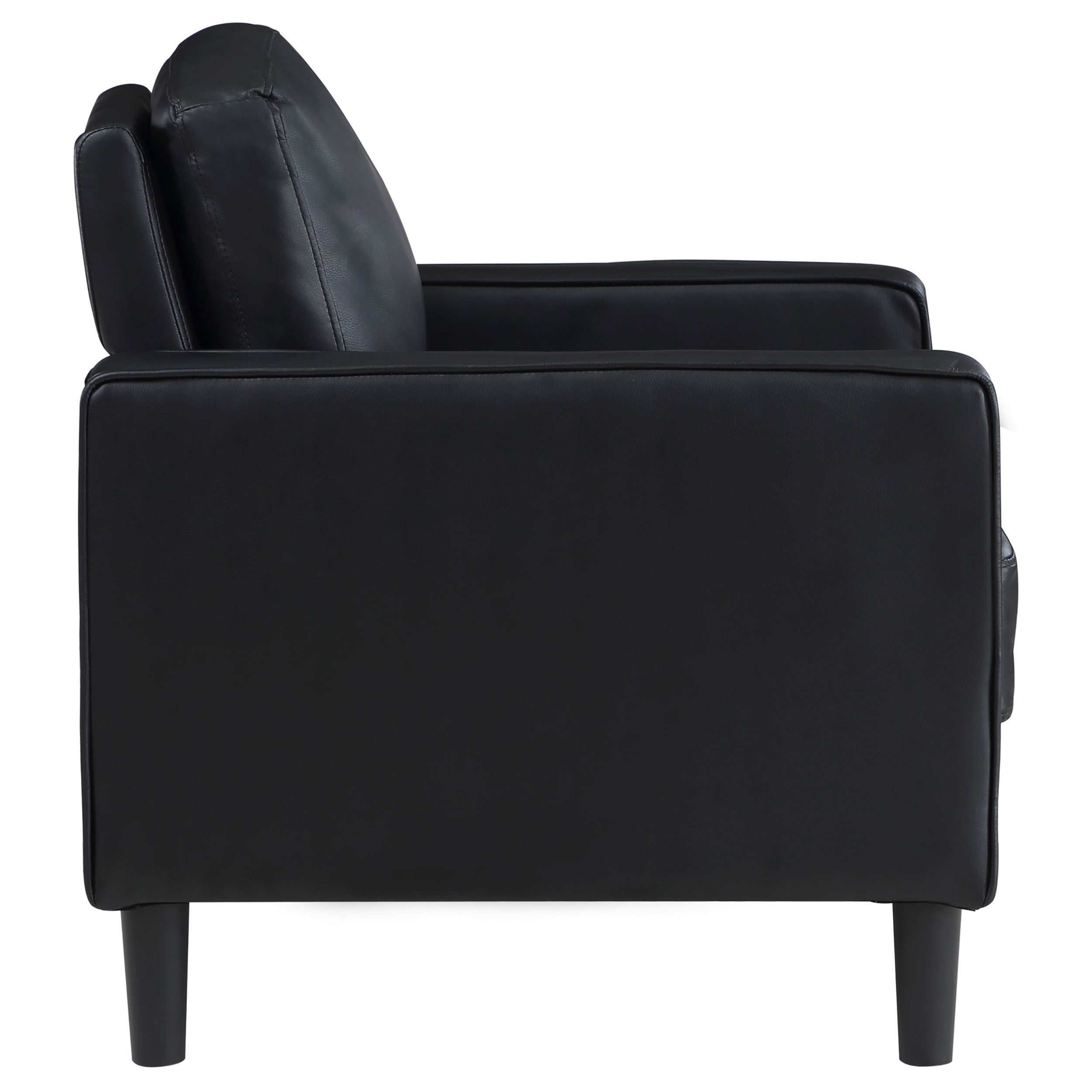 Ruth Upholstered Track Arm Accent Chair Black — view 8