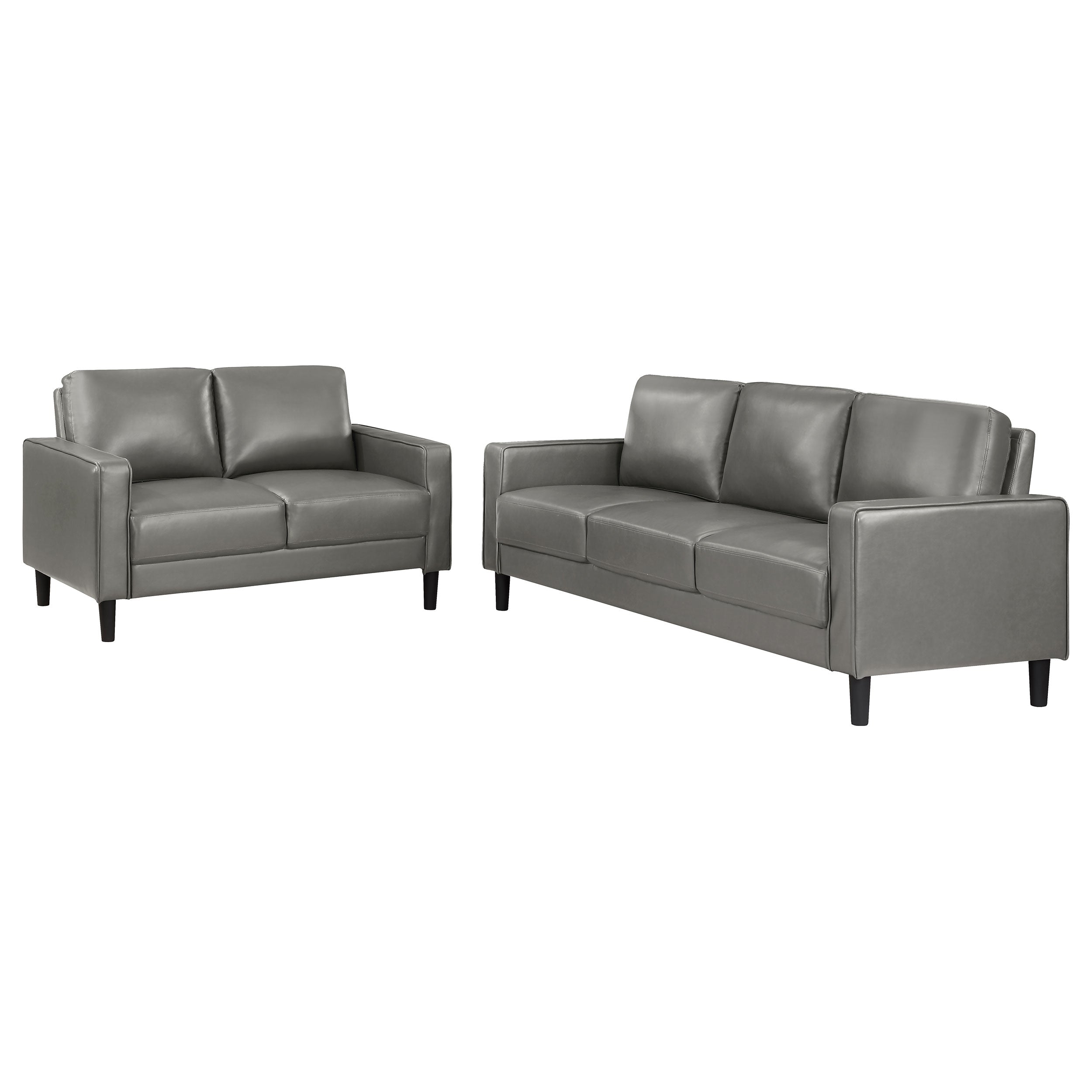 Ruth 2-piece Upholstered Track Arm Sofa Set Grey — view 2