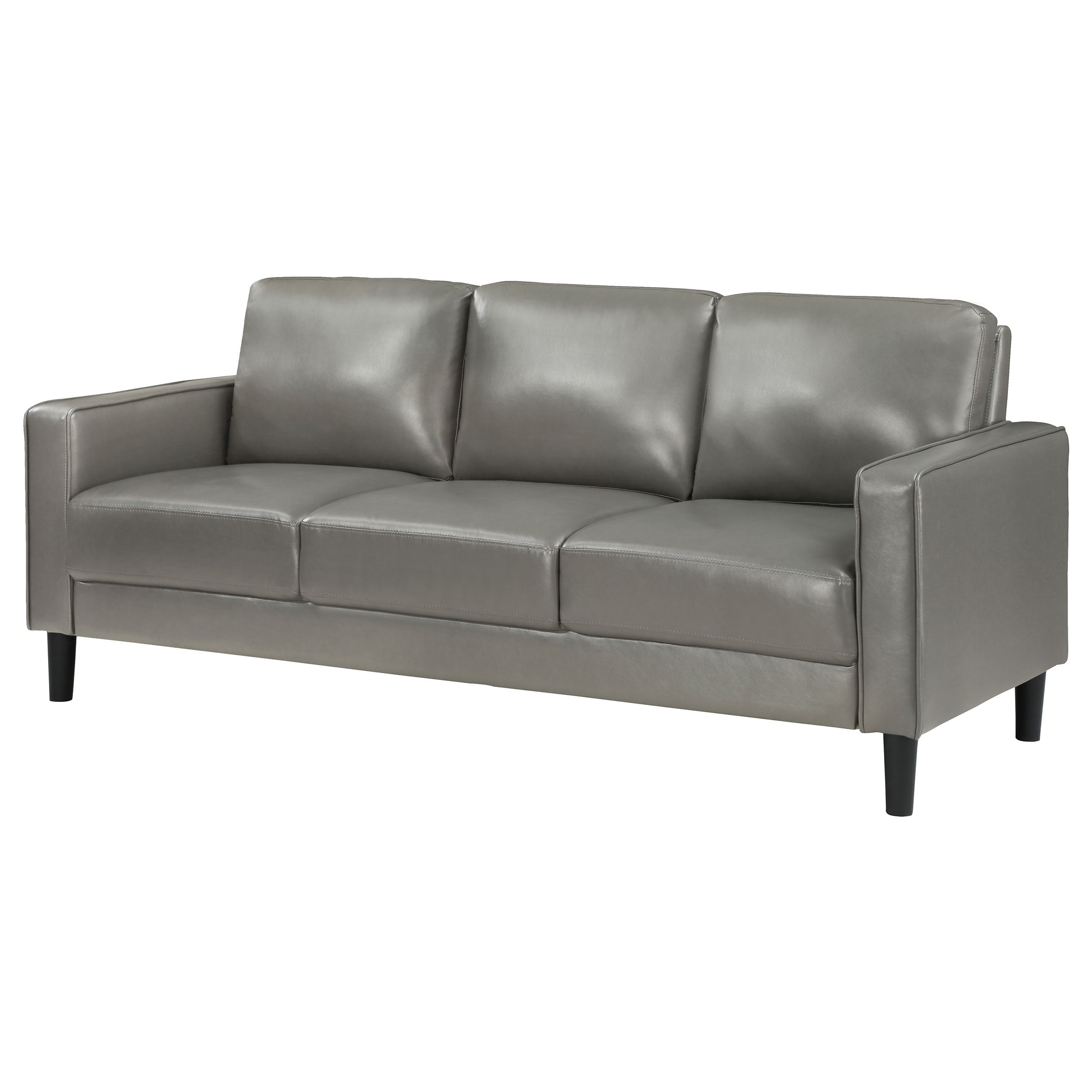 Ruth Upholstered Track Arm Sofa Grey — view 4