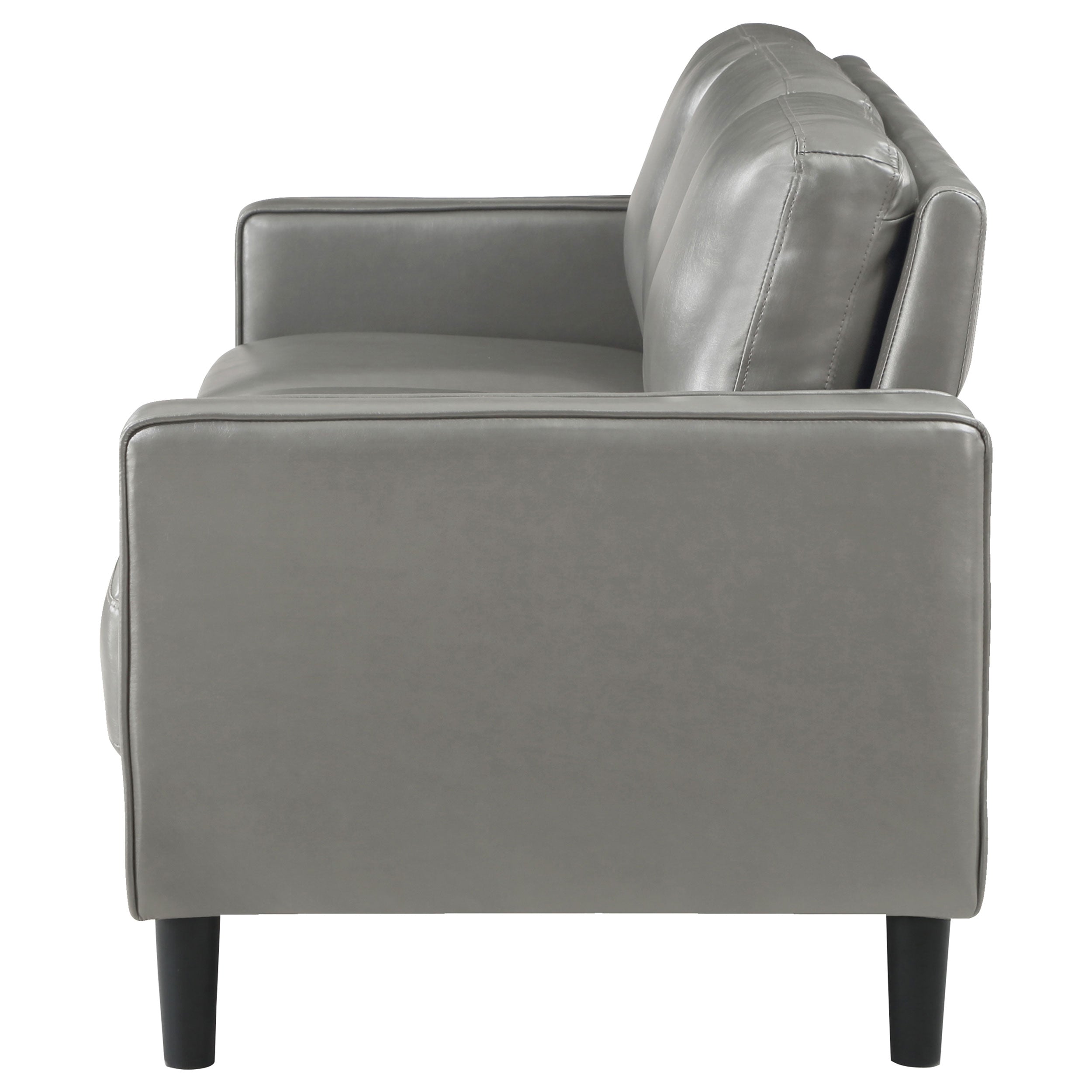 Ruth Upholstered Track Arm Sofa Grey — view 5