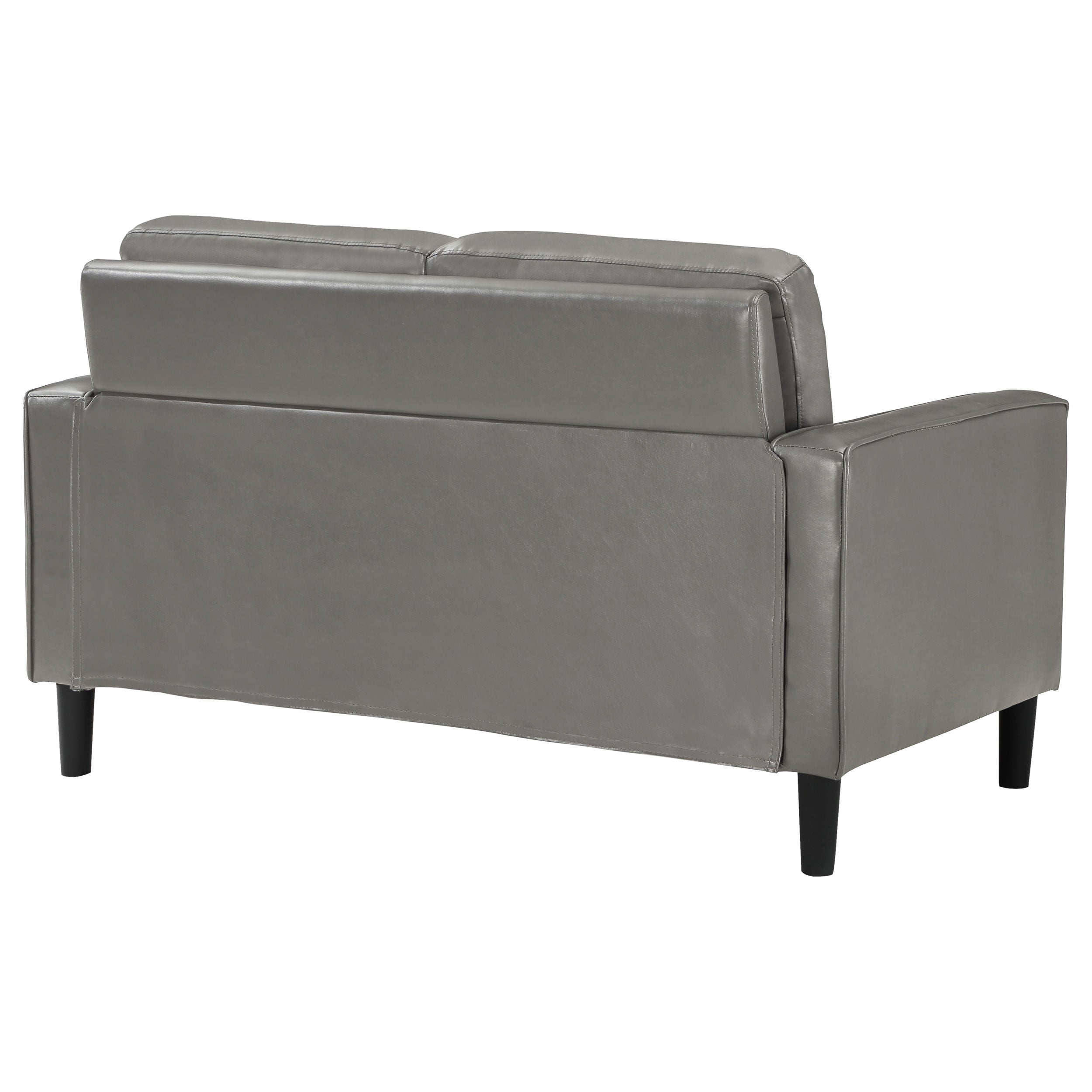 Ruth Upholstered Track Arm Loveseat Grey — view 7