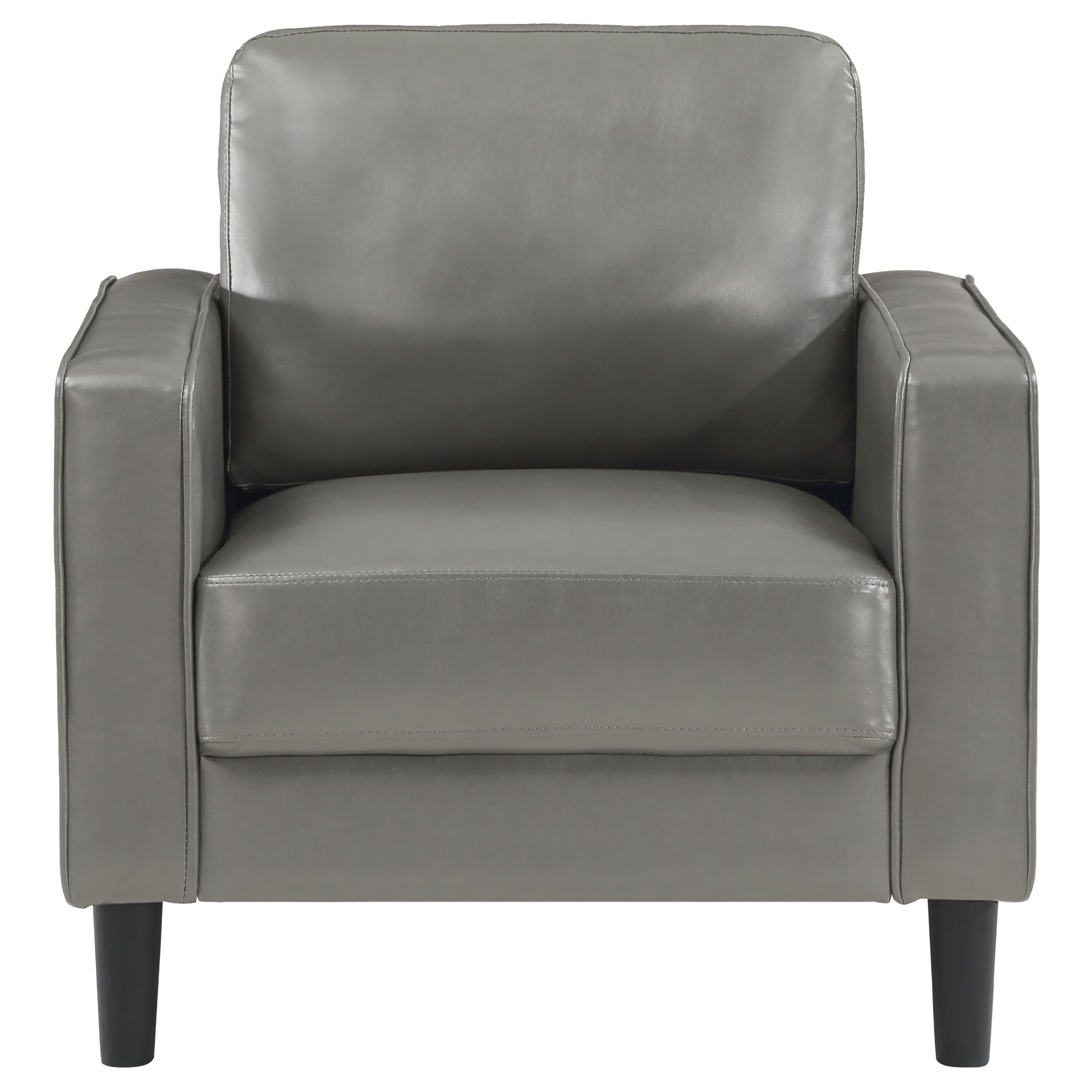 Ruth Upholstered Track Arm Accent Chair Grey — view 3