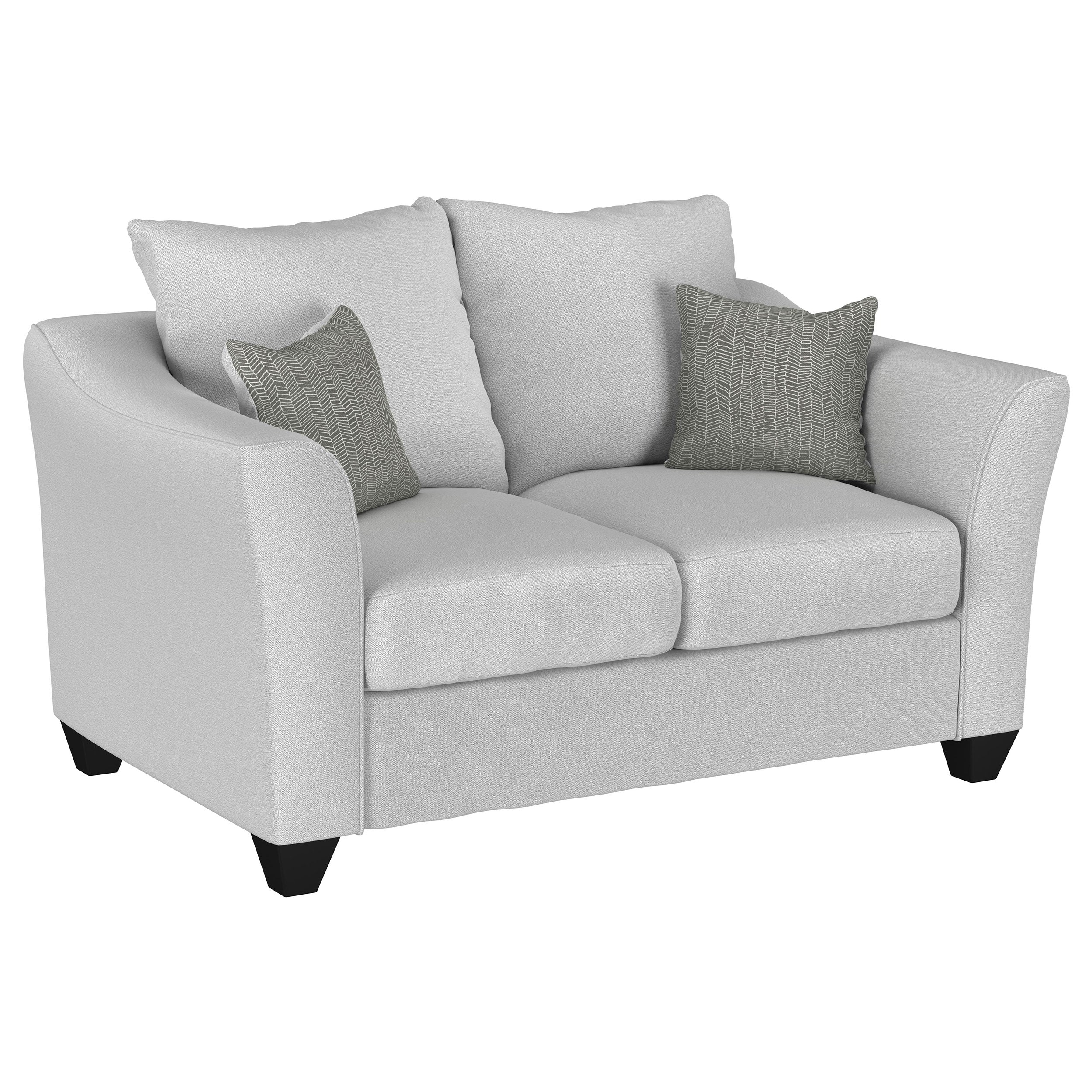 Salizar 3-piece Upholstered Flared Arm Sofa Set Sand — view 8