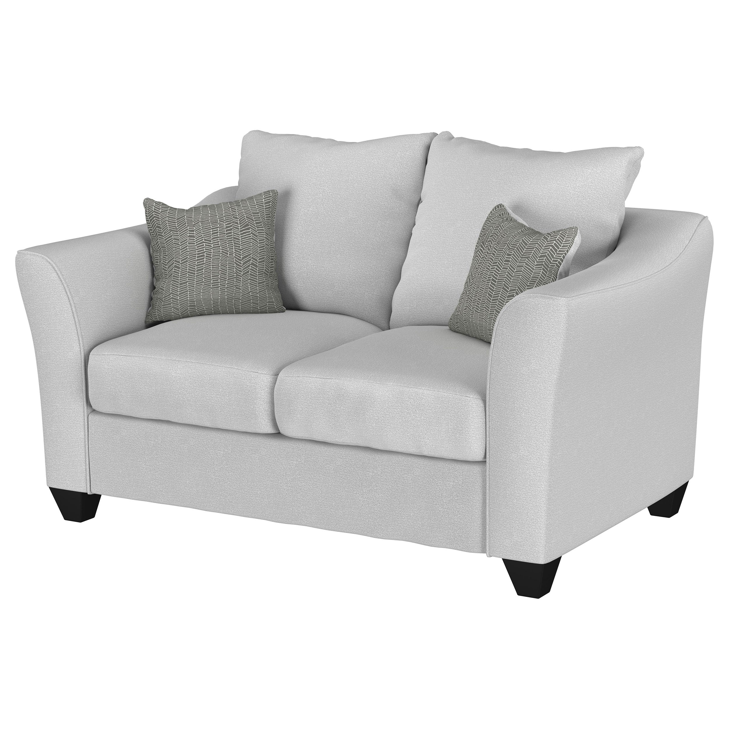 Salizar Upholstered Flared Arm Loveseat Sand — view 4