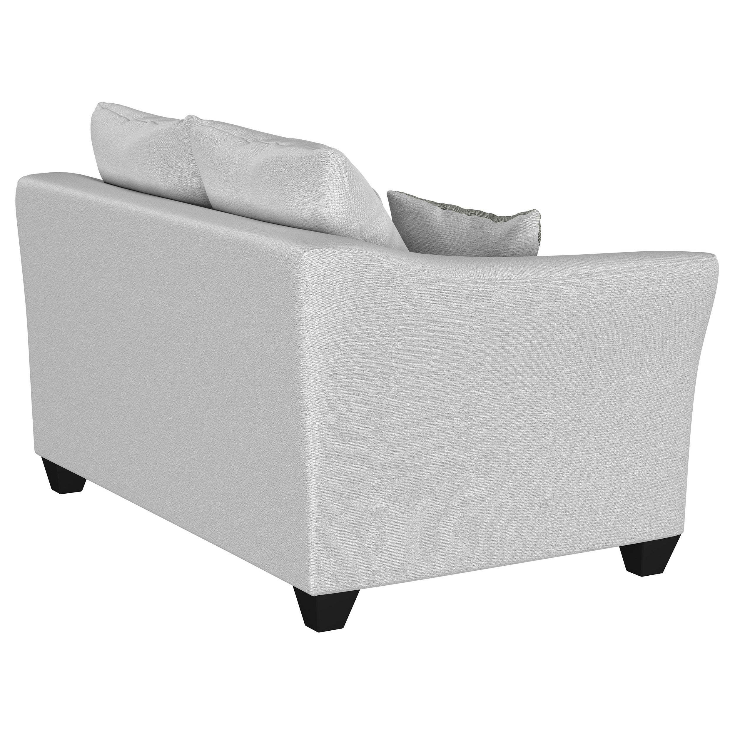 Salizar Upholstered Flared Arm Loveseat Sand — view 8