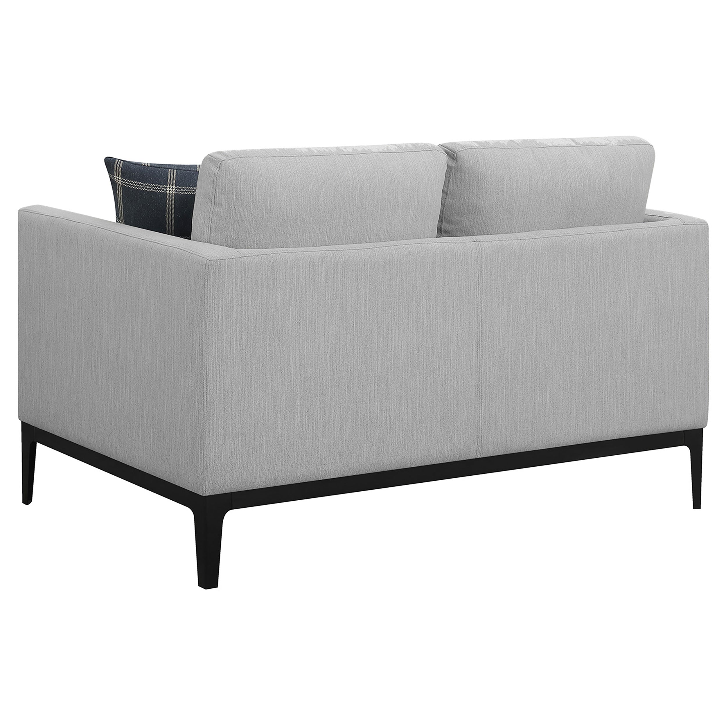 Apperson 2-piece Upholstered Track Arm Sofa Set Light Grey — view 9