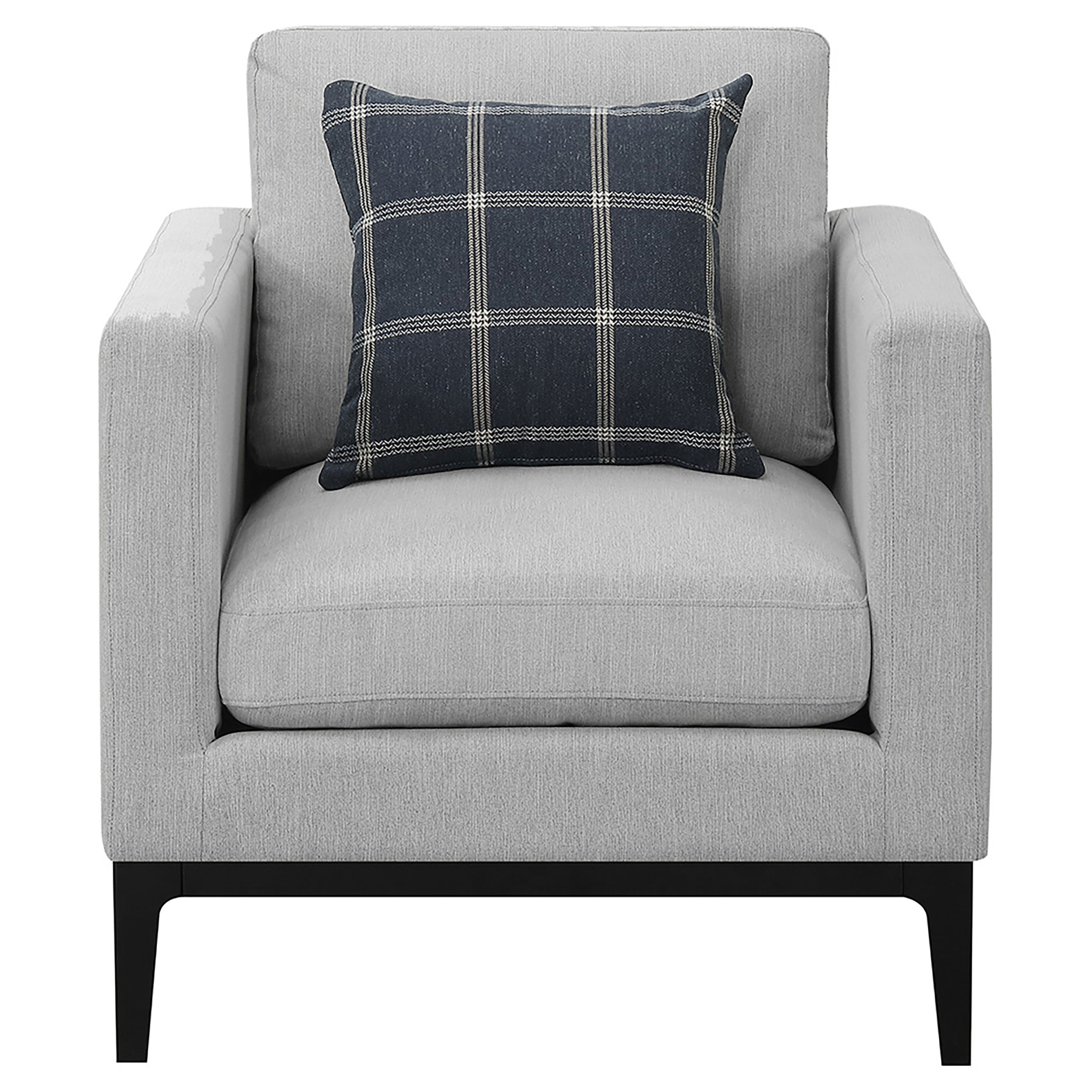 Apperson 3-piece Upholstered Track Arm Sofa Set Light Grey — view 10