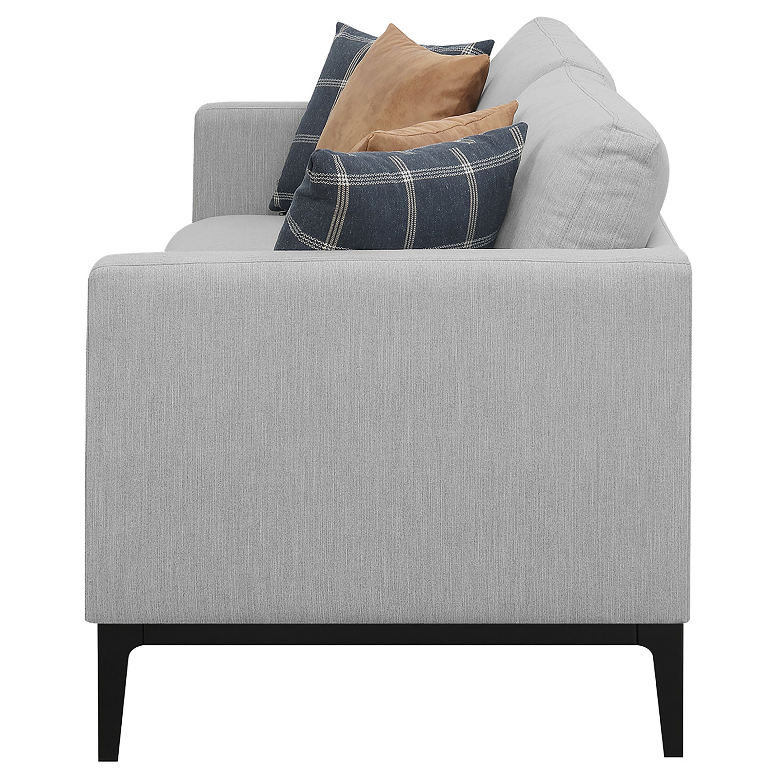 Apperson Upholstered Track Arm Sofa Light Grey — view 5
