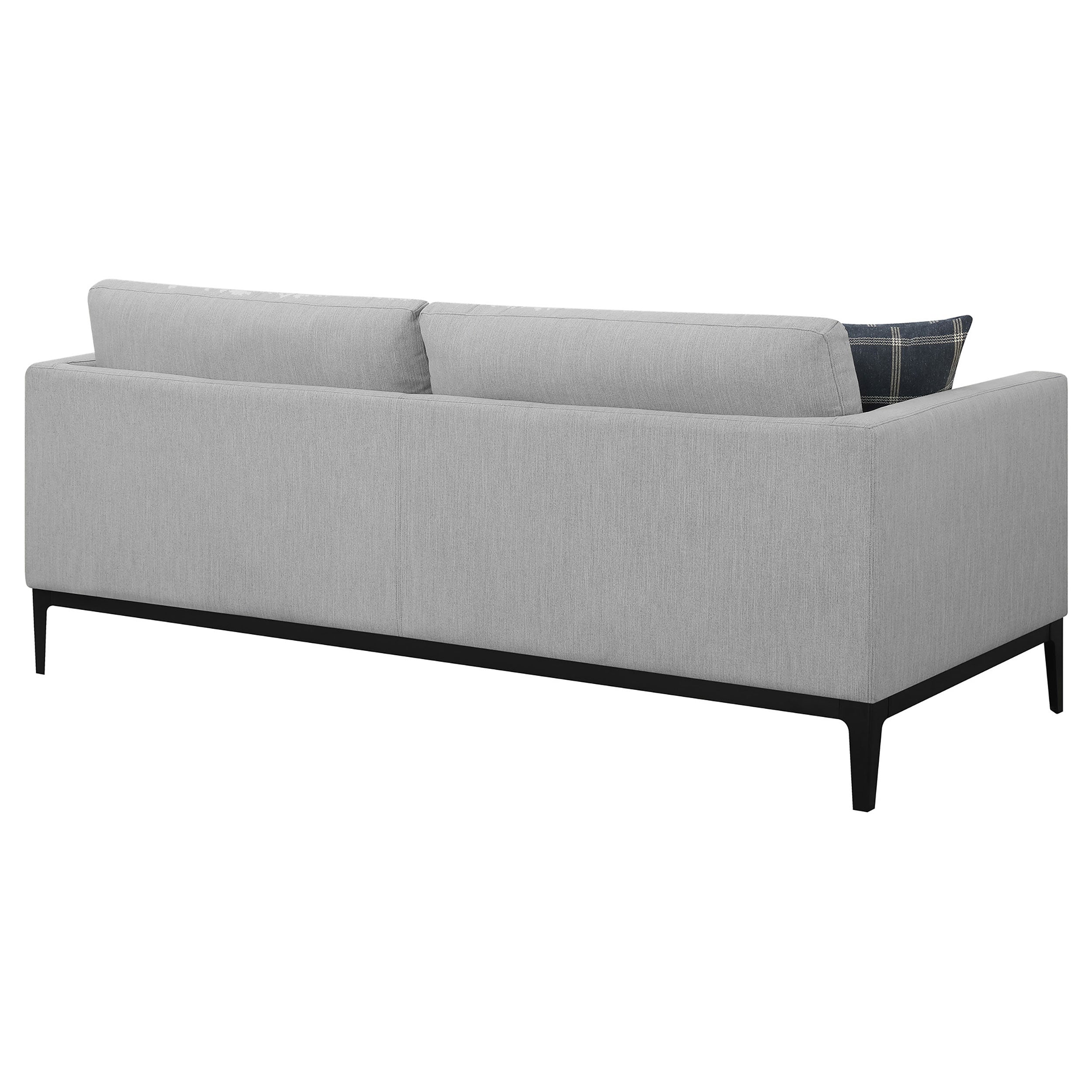 Apperson Upholstered Track Arm Sofa Light Grey — view 8