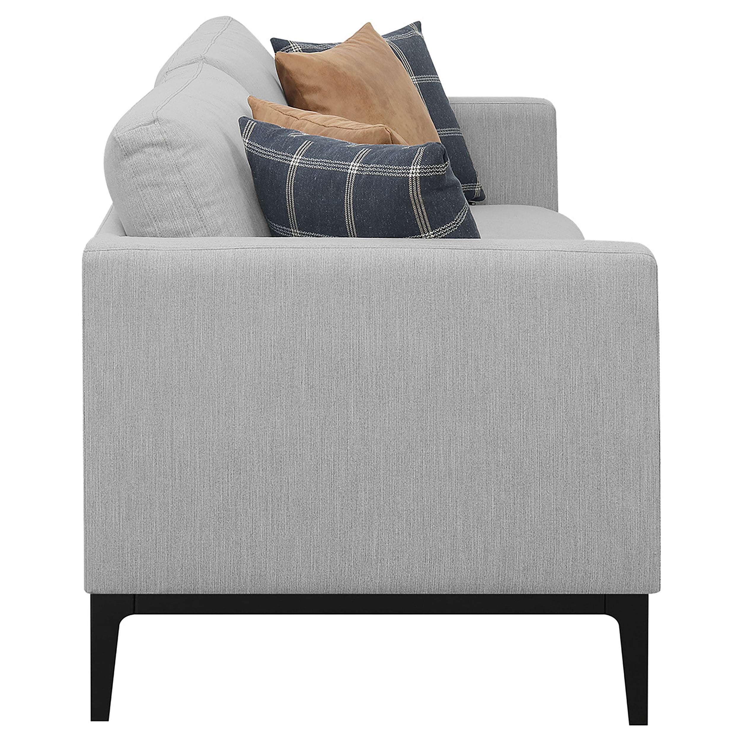 Apperson Upholstered Track Arm Sofa Light Grey — view 9