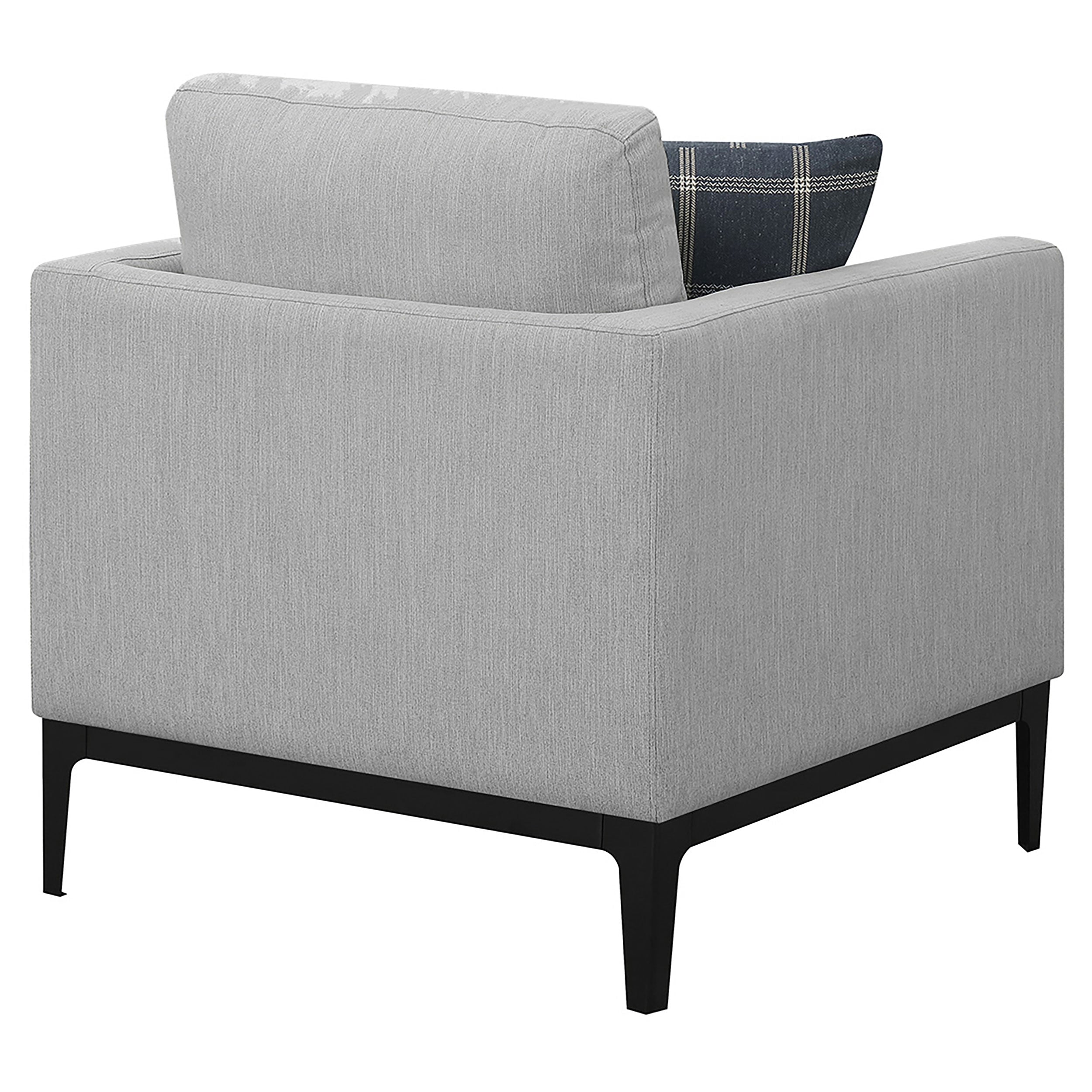 Apperson Upholstered Track Arm Accent Chair Light Grey — view 8