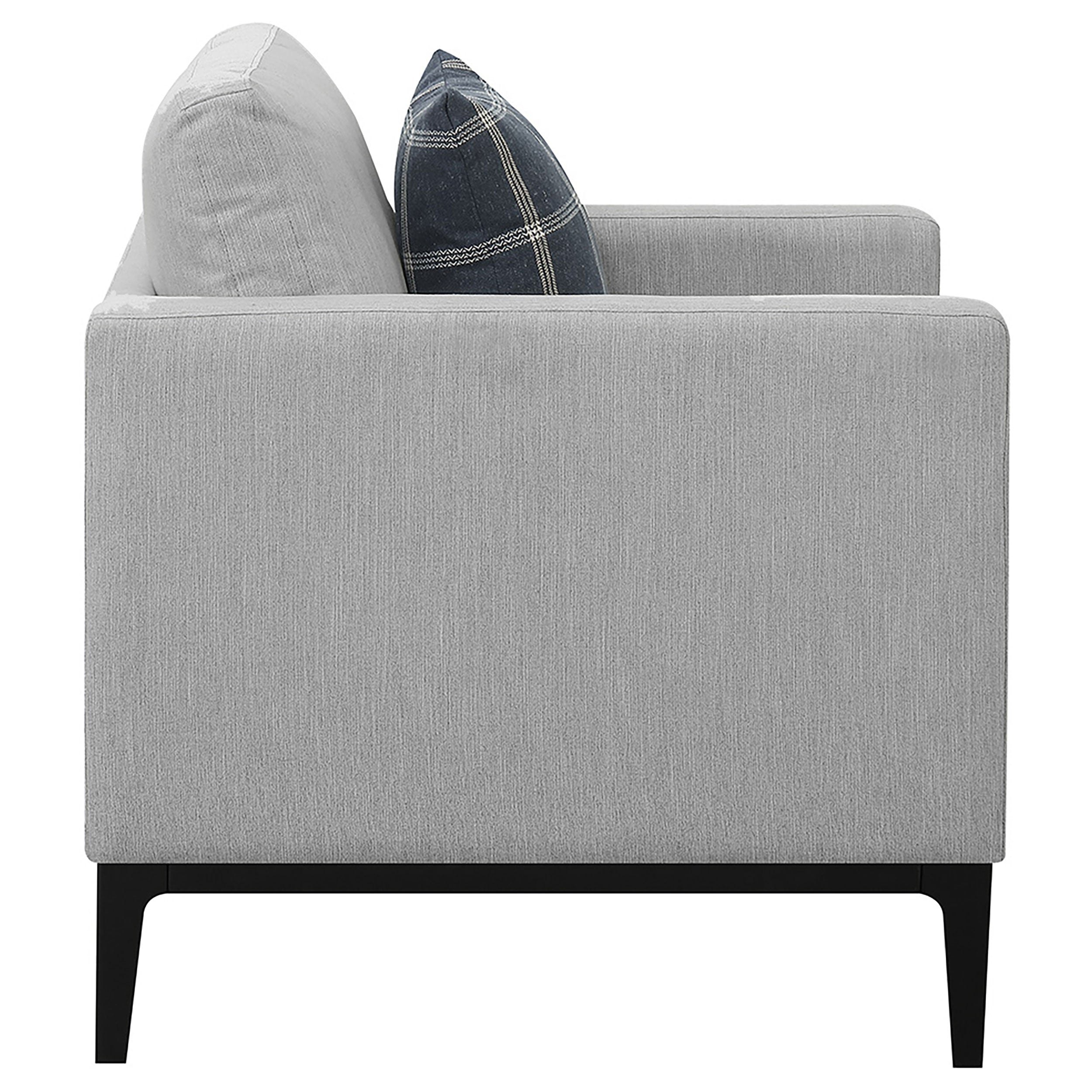 Apperson Upholstered Track Arm Accent Chair Light Grey — view 9