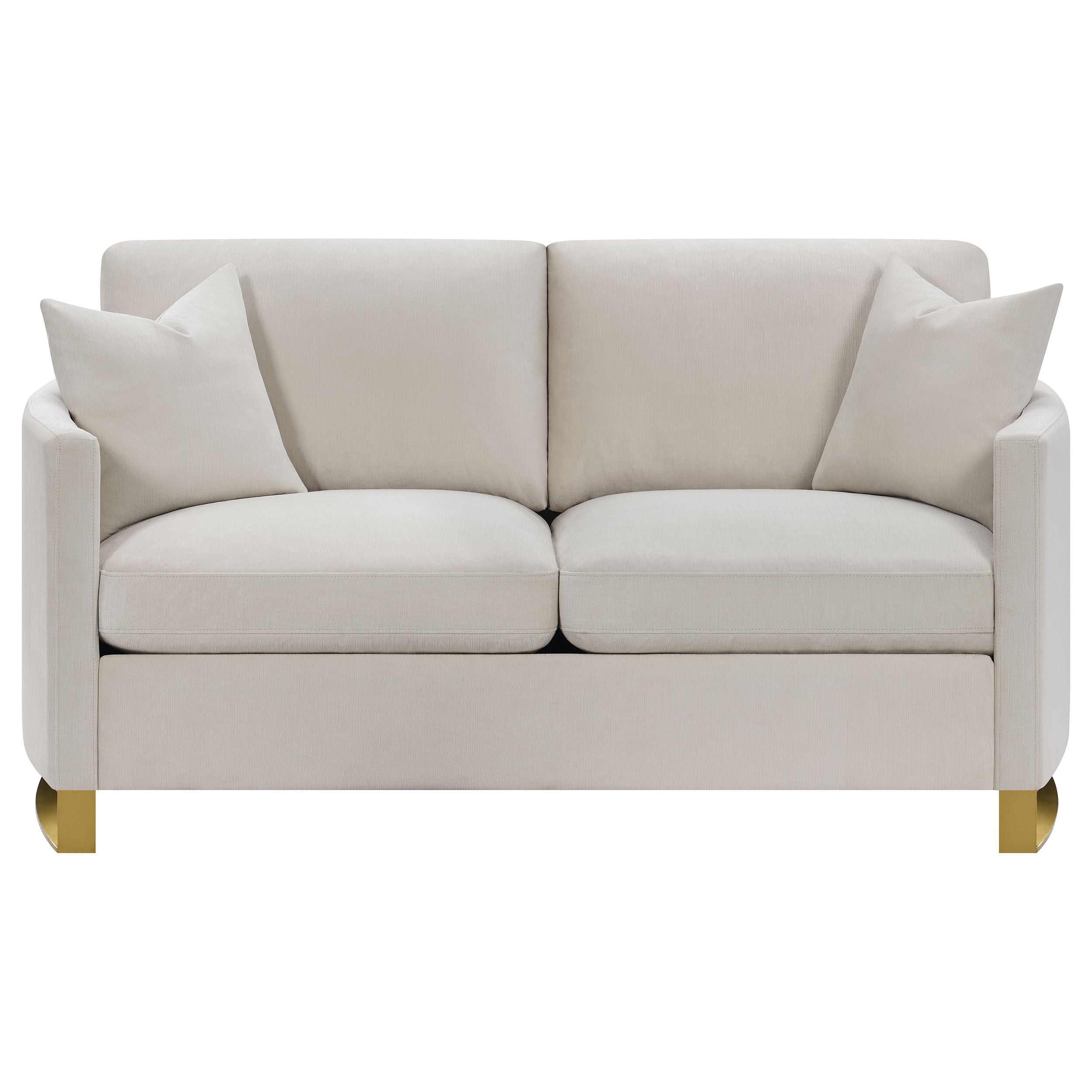 Corliss 2-piece Upholstered Arched Arm Sofa Set Beige — view 7