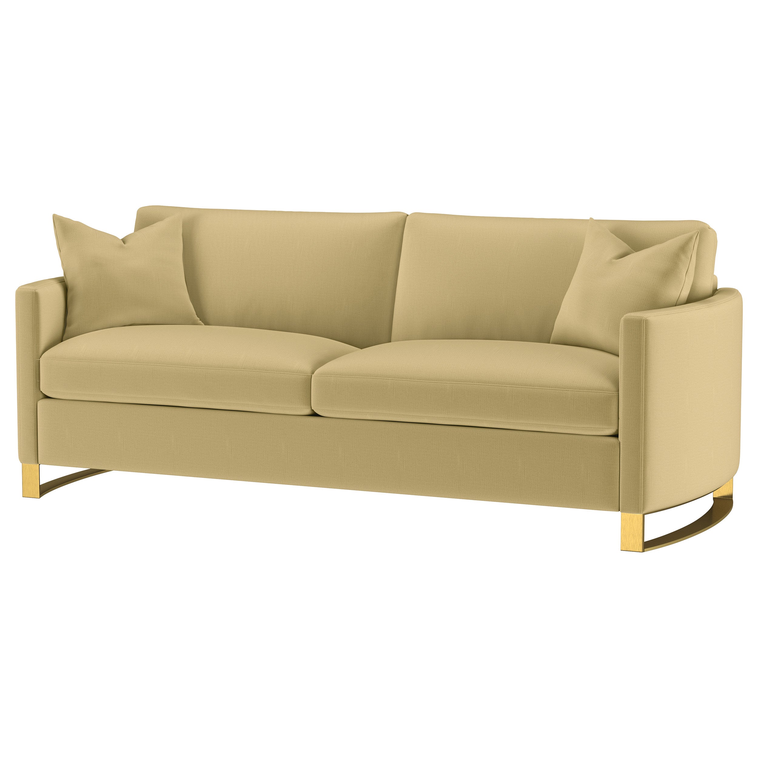 Corliss Upholstered Curved Track Arm Sofa Camel — view 4