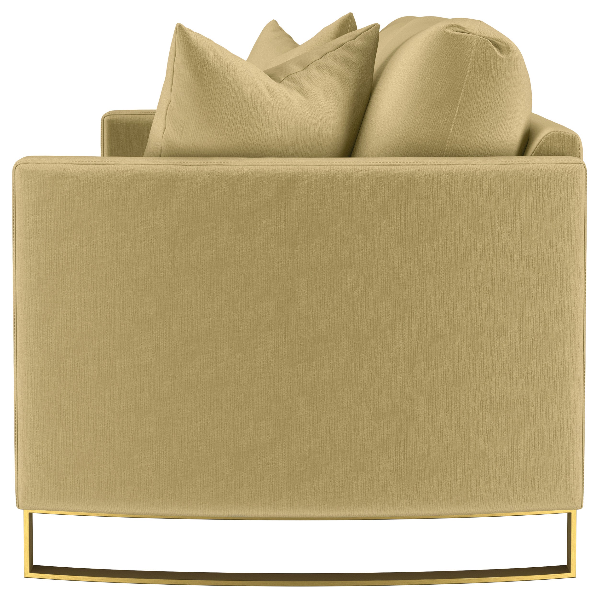 Corliss Upholstered Curved Track Arm Sofa Camel — view 5