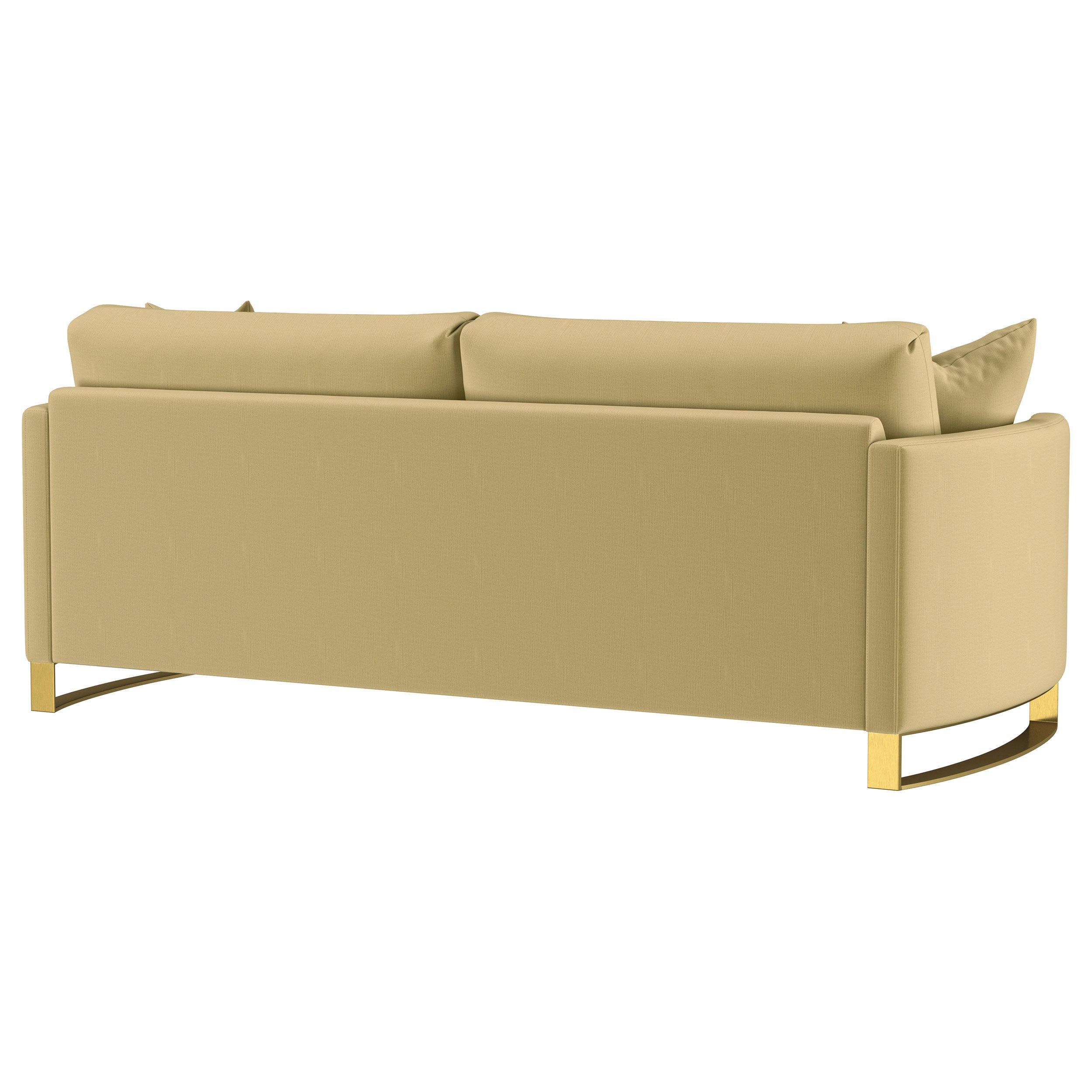 Corliss Upholstered Curved Track Arm Sofa Camel — view 8