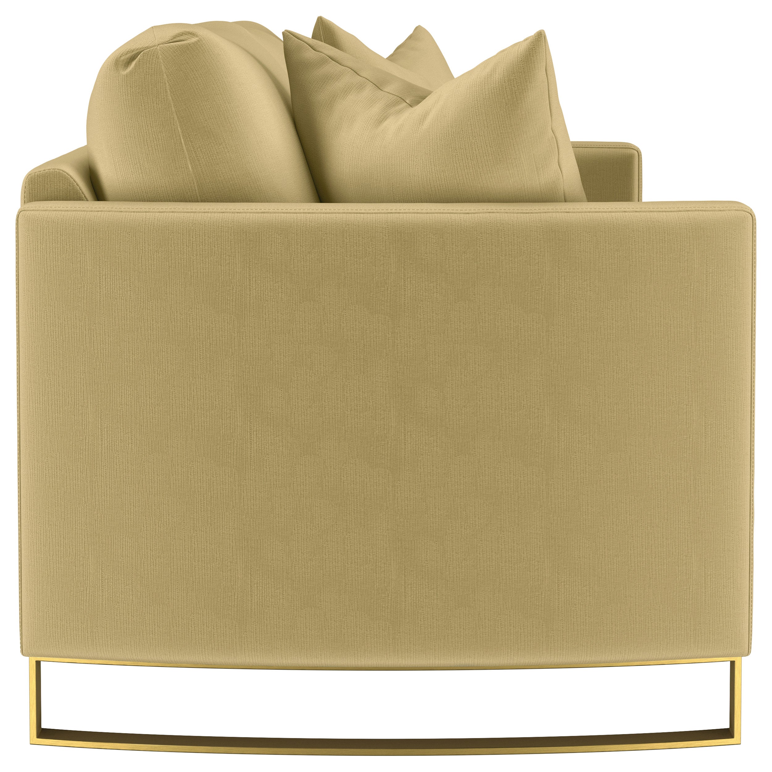 Corliss Upholstered Curved Track Arm Sofa Camel — view 9