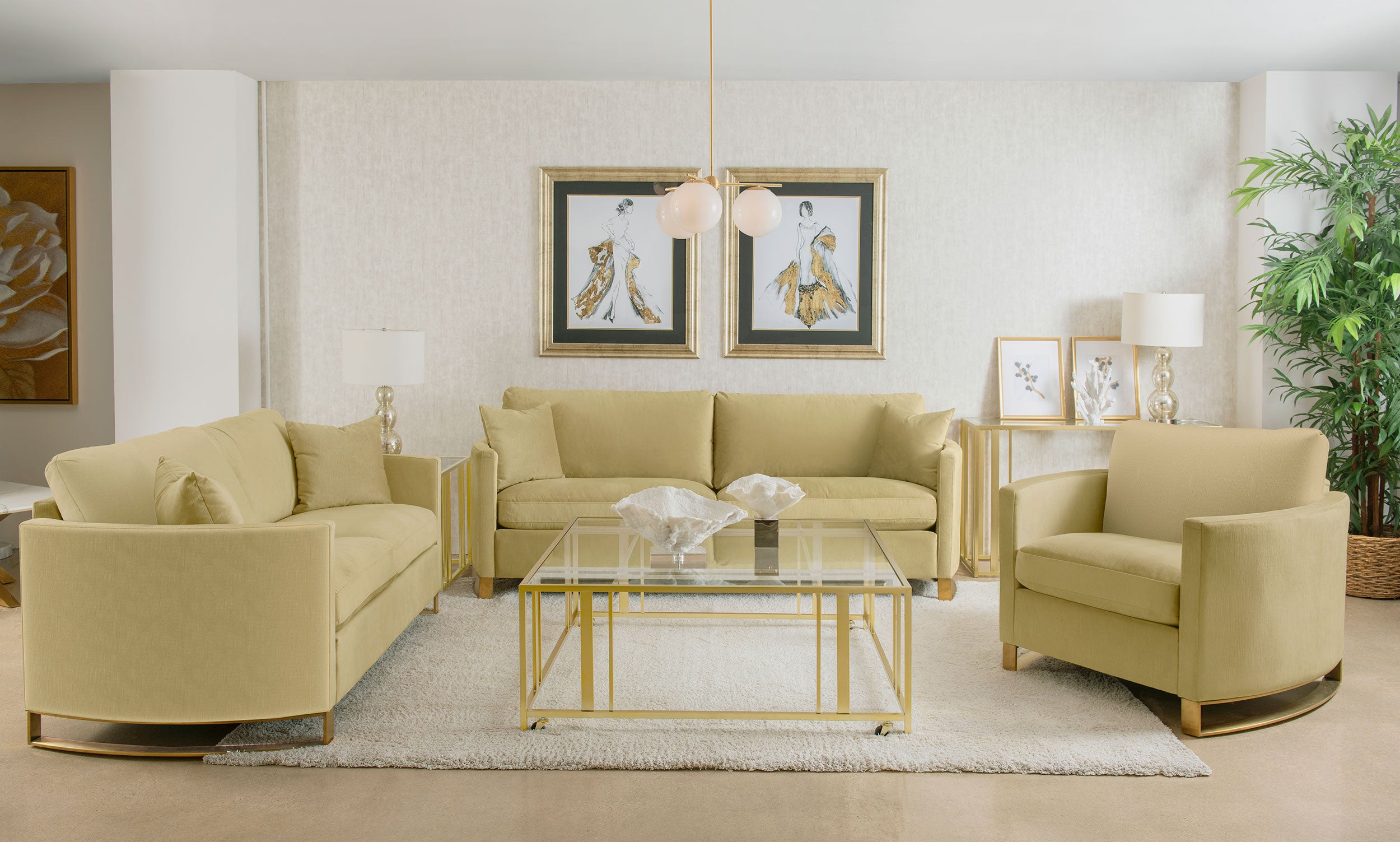 Corliss Upholstered Curved Track Arm Sofa Camel — view 13