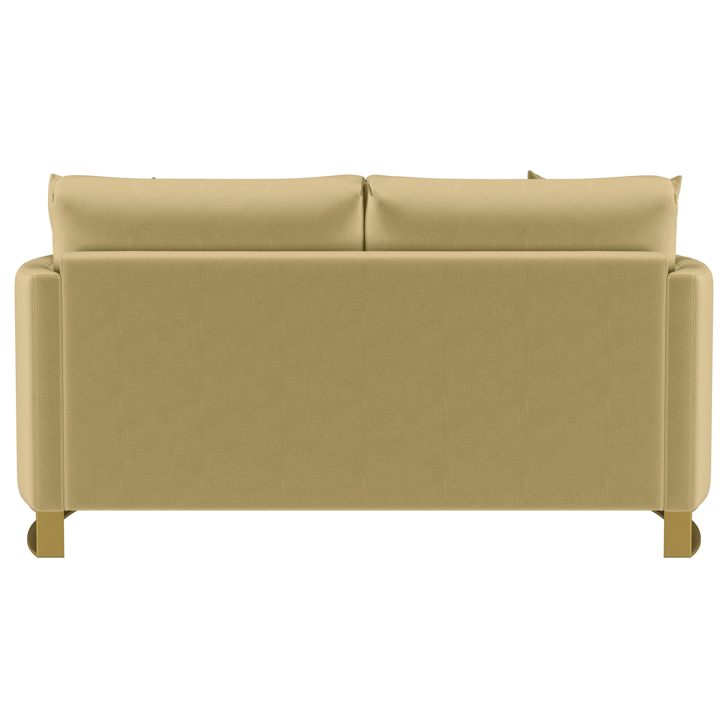 Corliss Upholstered Curved Track Arm Loveseat Camel — view 7