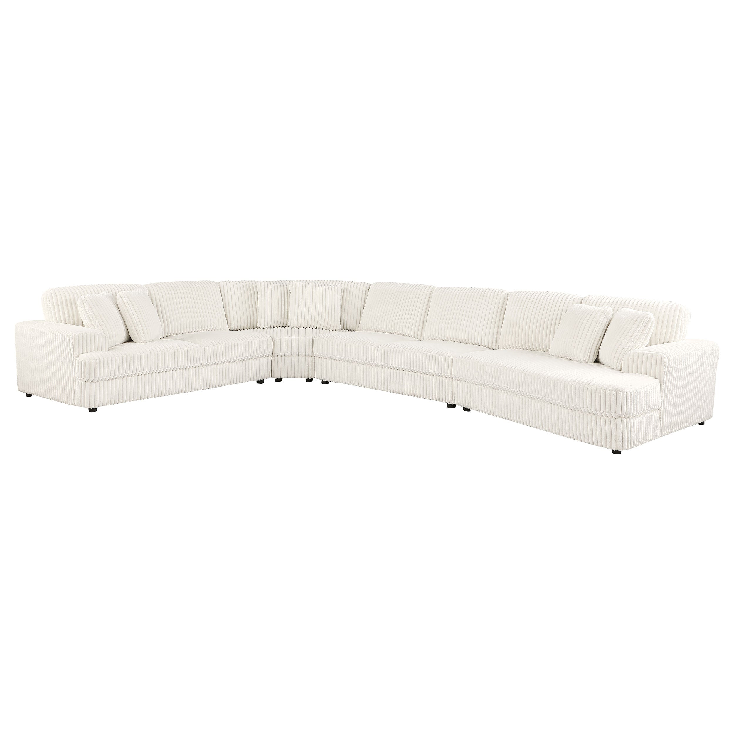 Emberson 4-piece Upholstered Modular Sectional Sofa Ivory — view 3