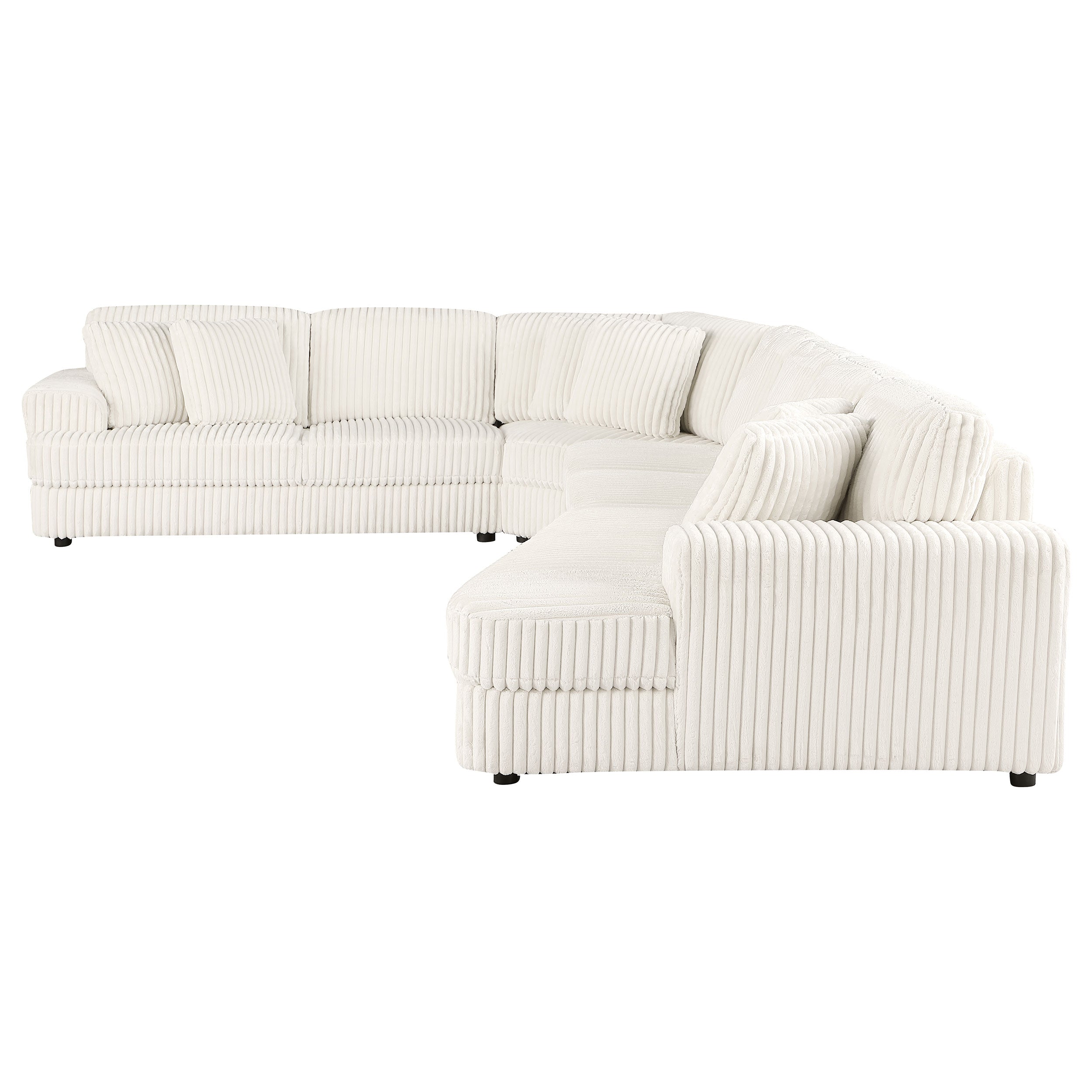 Emberson 4-piece Upholstered Modular Sectional Sofa Ivory — view 4